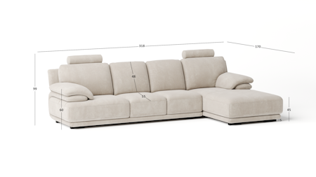 Juliet Fabric Chaise Lounge Option C