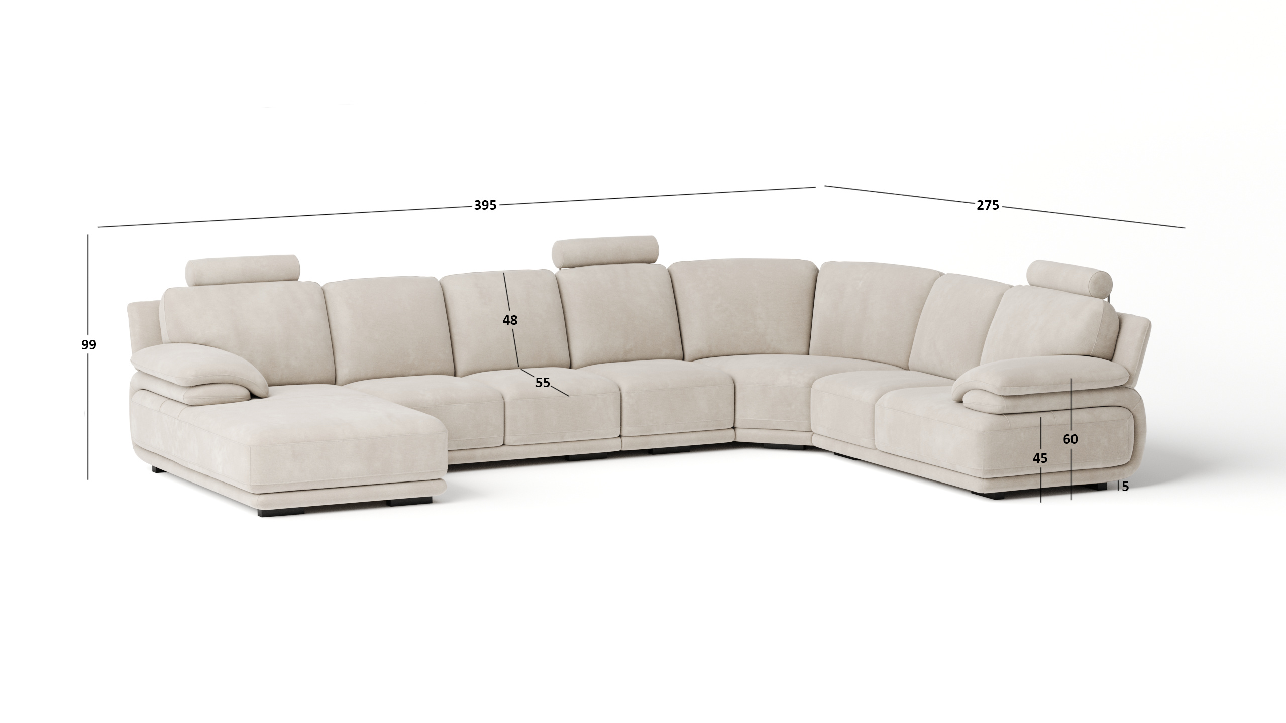 Juliet Fabric Modular Lounge Option B 6 Thumbnail