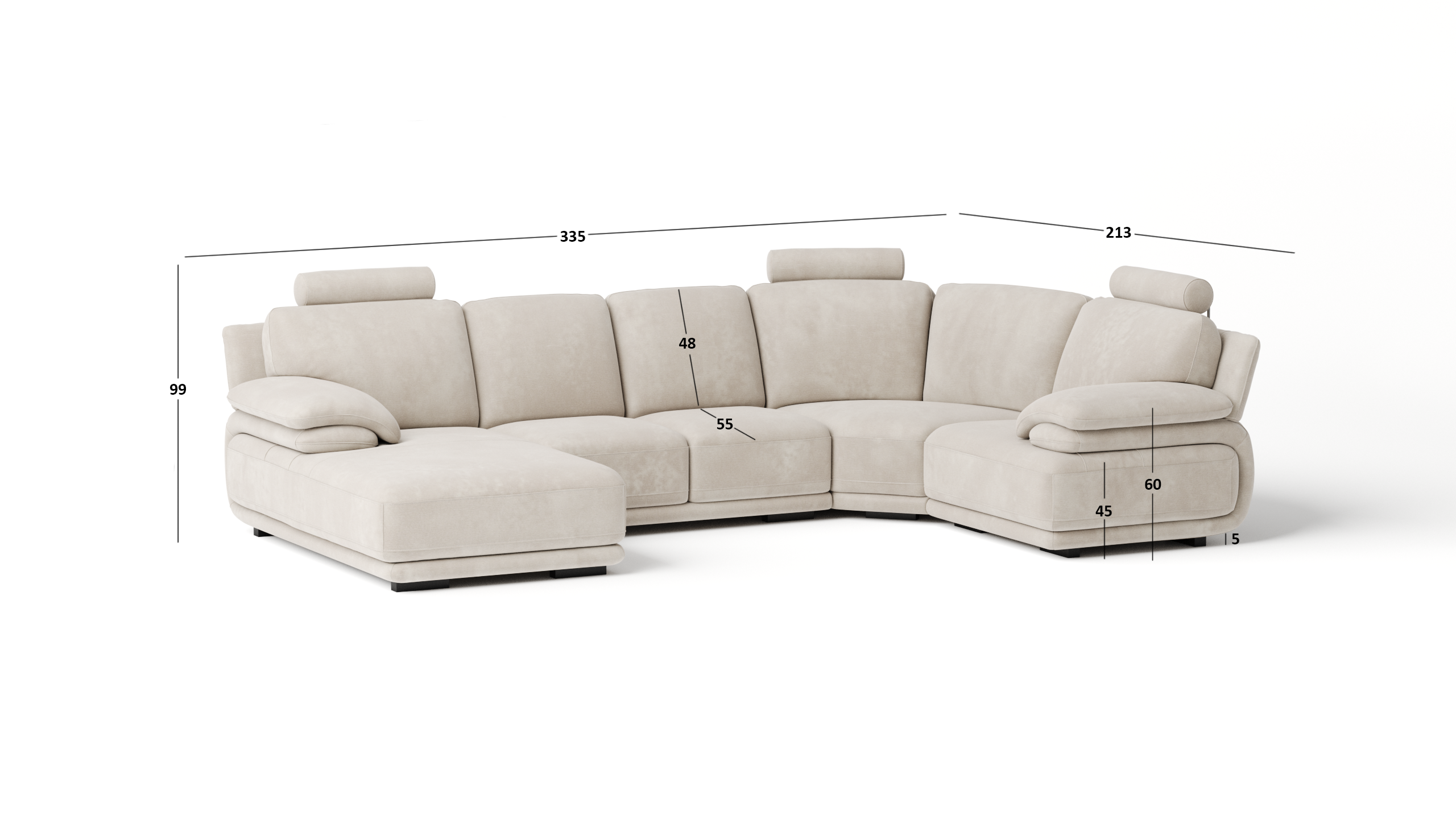 Juliet Fabric Modular Lounge Option C 4 Thumbnail