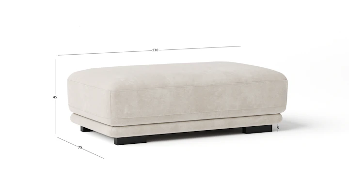 Juliet Fabric Ottoman 100x100x45