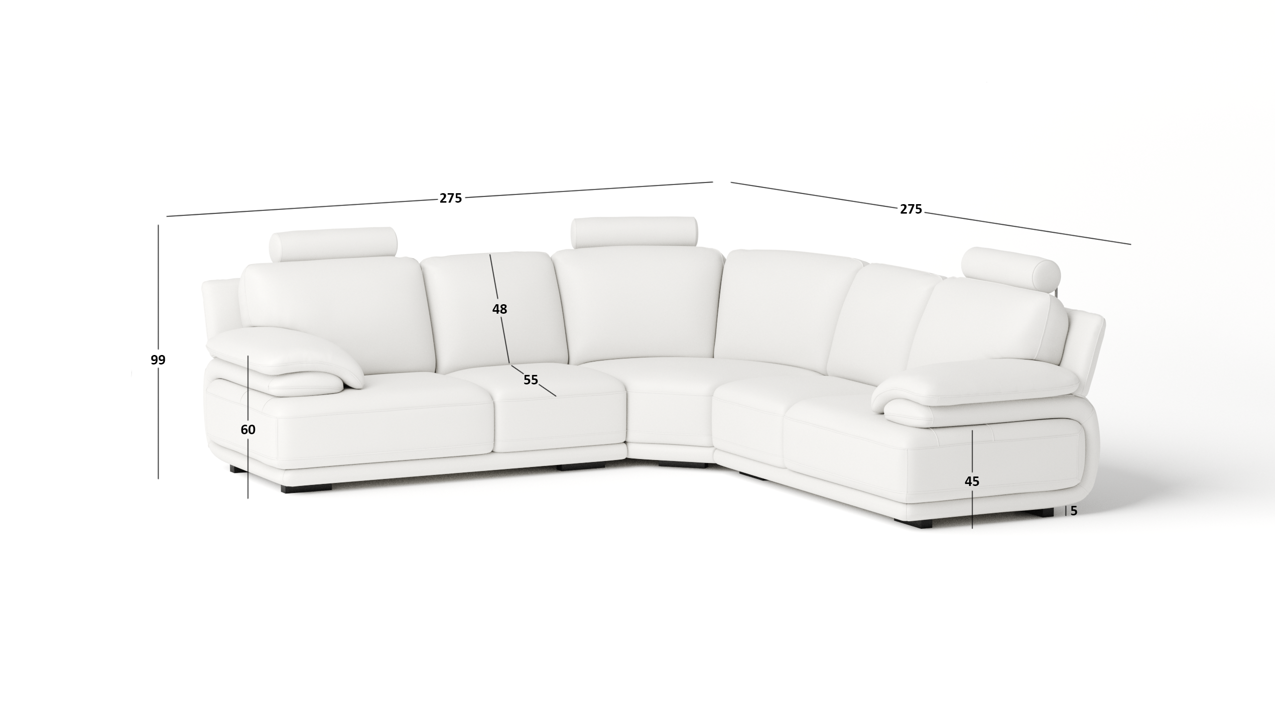 Juliet Leather Corner Lounge Option A 4 Thumbnail