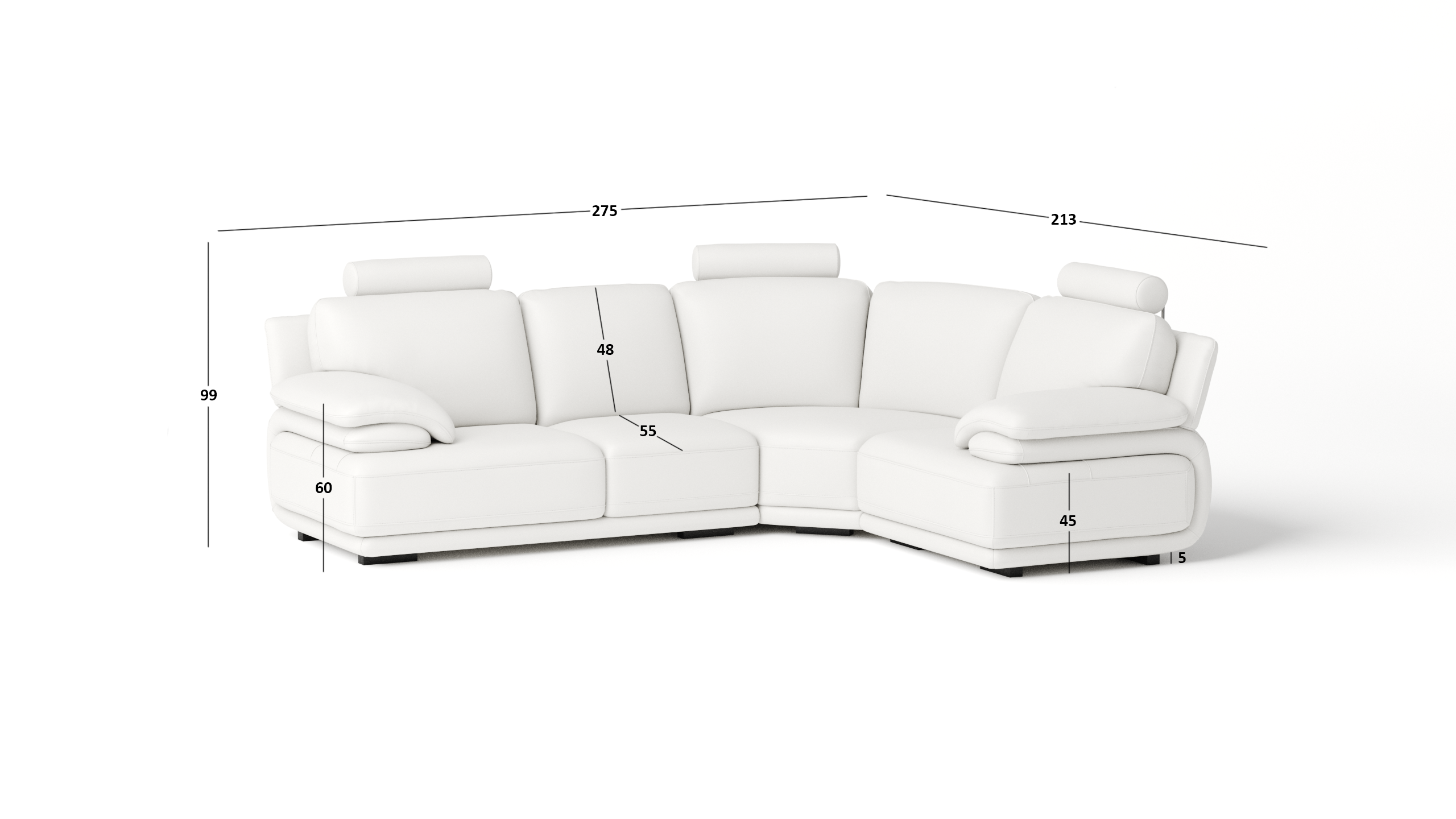 Juliet Leather Corner Lounge Option E 5 Thumbnail