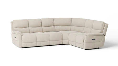 Kelsea Fabric Corner Lounge Option B with Power Recliner