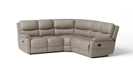 Kelsea Leather Corner Lounge Option A with Manual Recliner