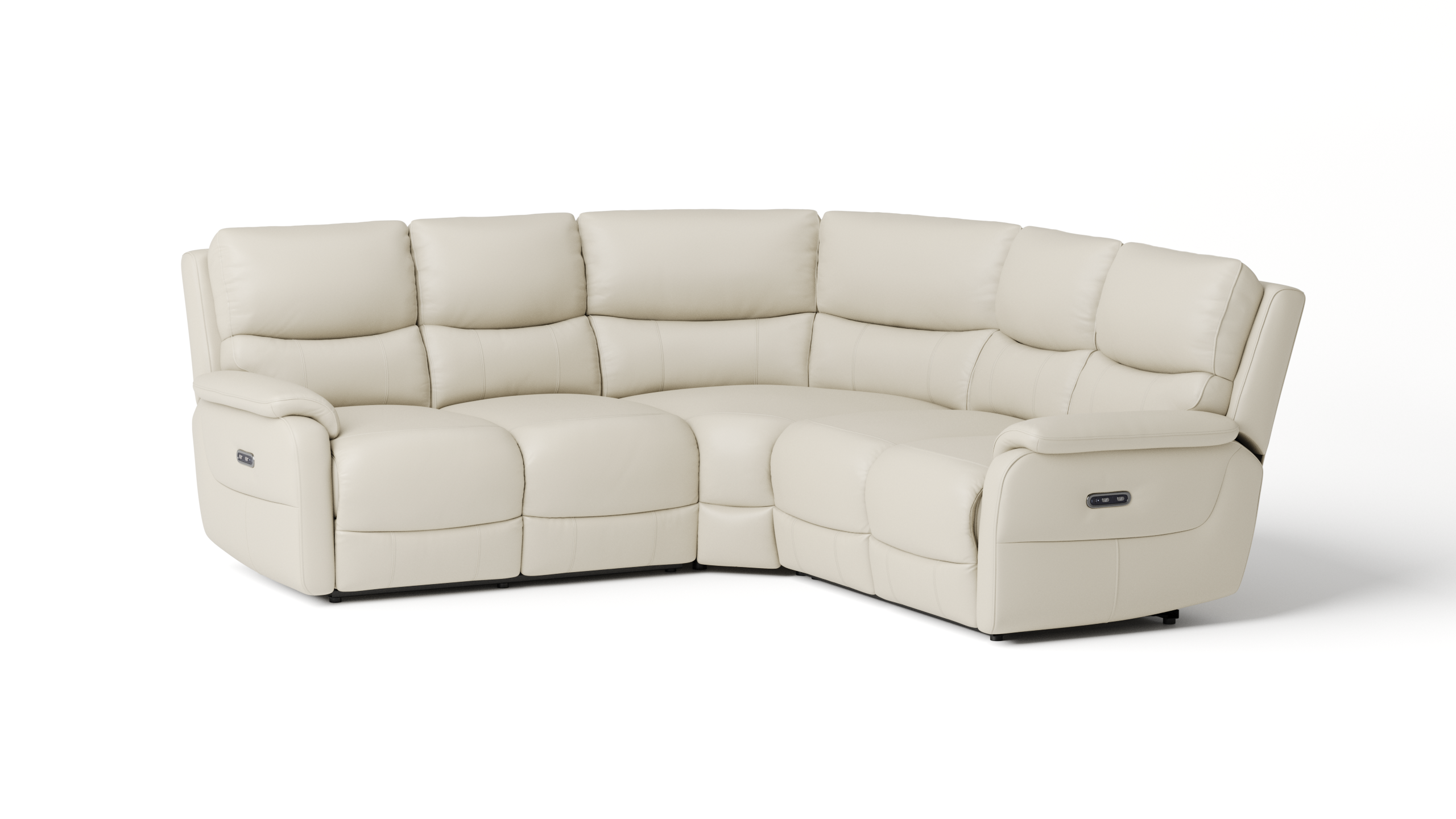 Kelsea Leather Corner Lounge Option A with Power Recliner