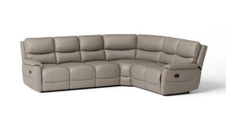 Kelsea Leather Corner Lounge Option B with Manual Recliner