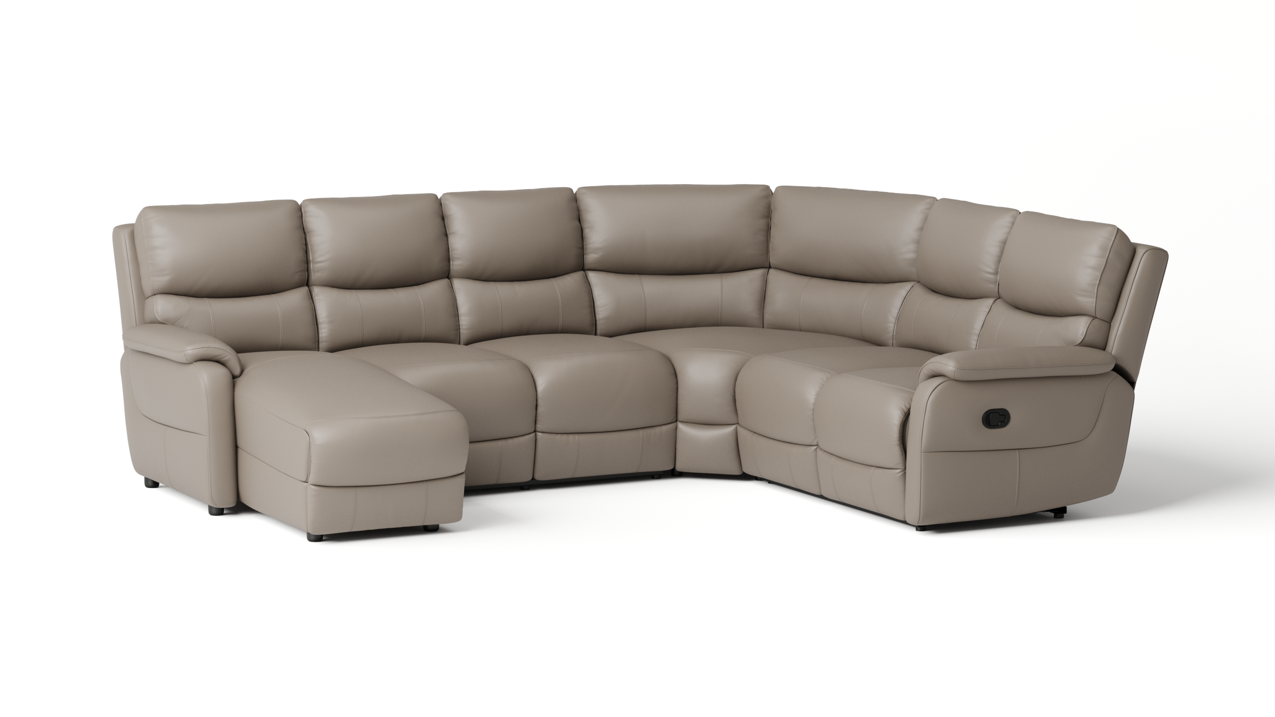 Kelsea Leather Modular Lounge Option A with Manual Recliner