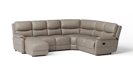Kelsea Leather Modular Lounge Option A with Manual Recliner
