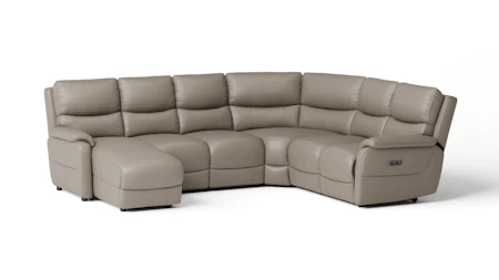 Kelsea Leather Modular Lounge Option A with Power Recliner