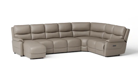 Kelsea Leather Modular Lounge Option B with Power Recliner