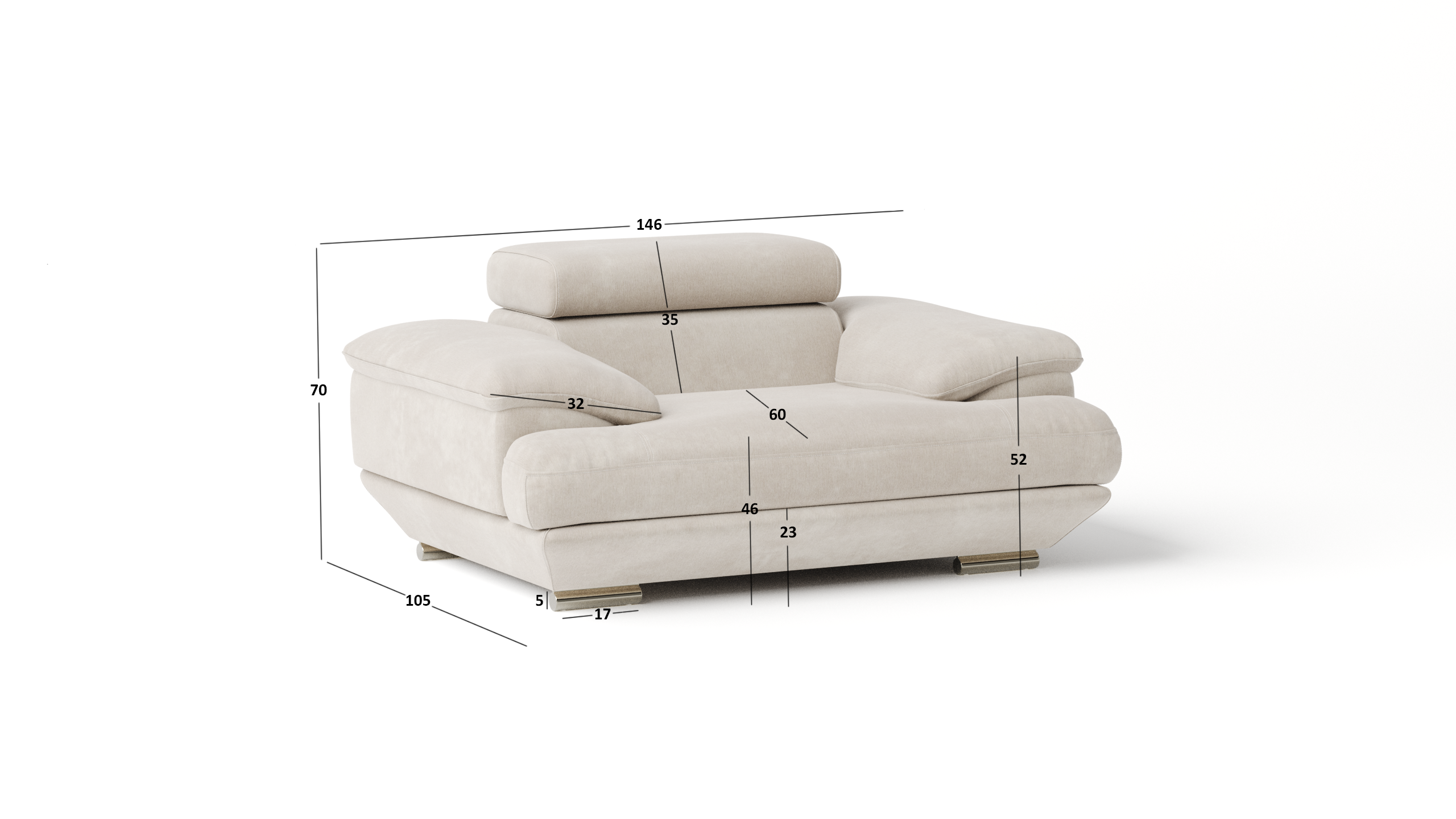 Lexington Fabric Armchair 5 Thumbnail