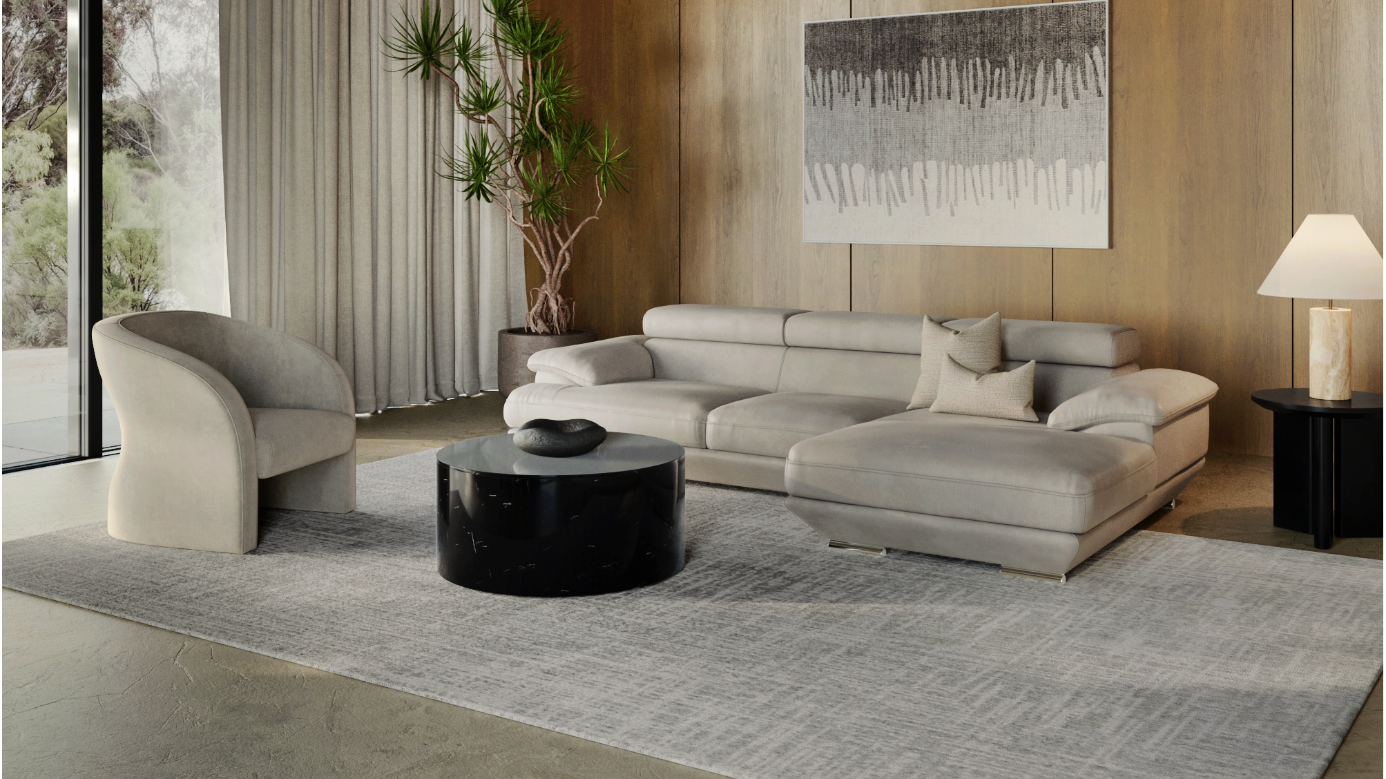 Lexington Fabric Chaise Lounge Option A