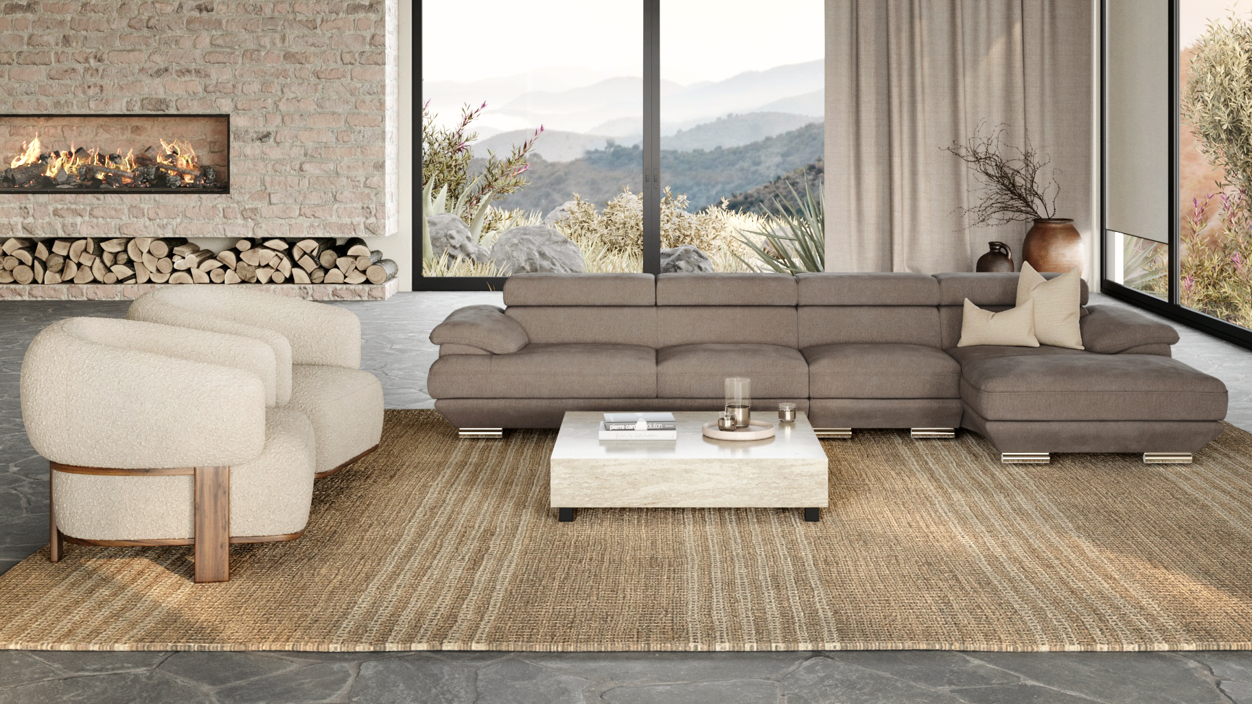 Lexington Fabric Chaise Lounge Option B 8 Thumbnail