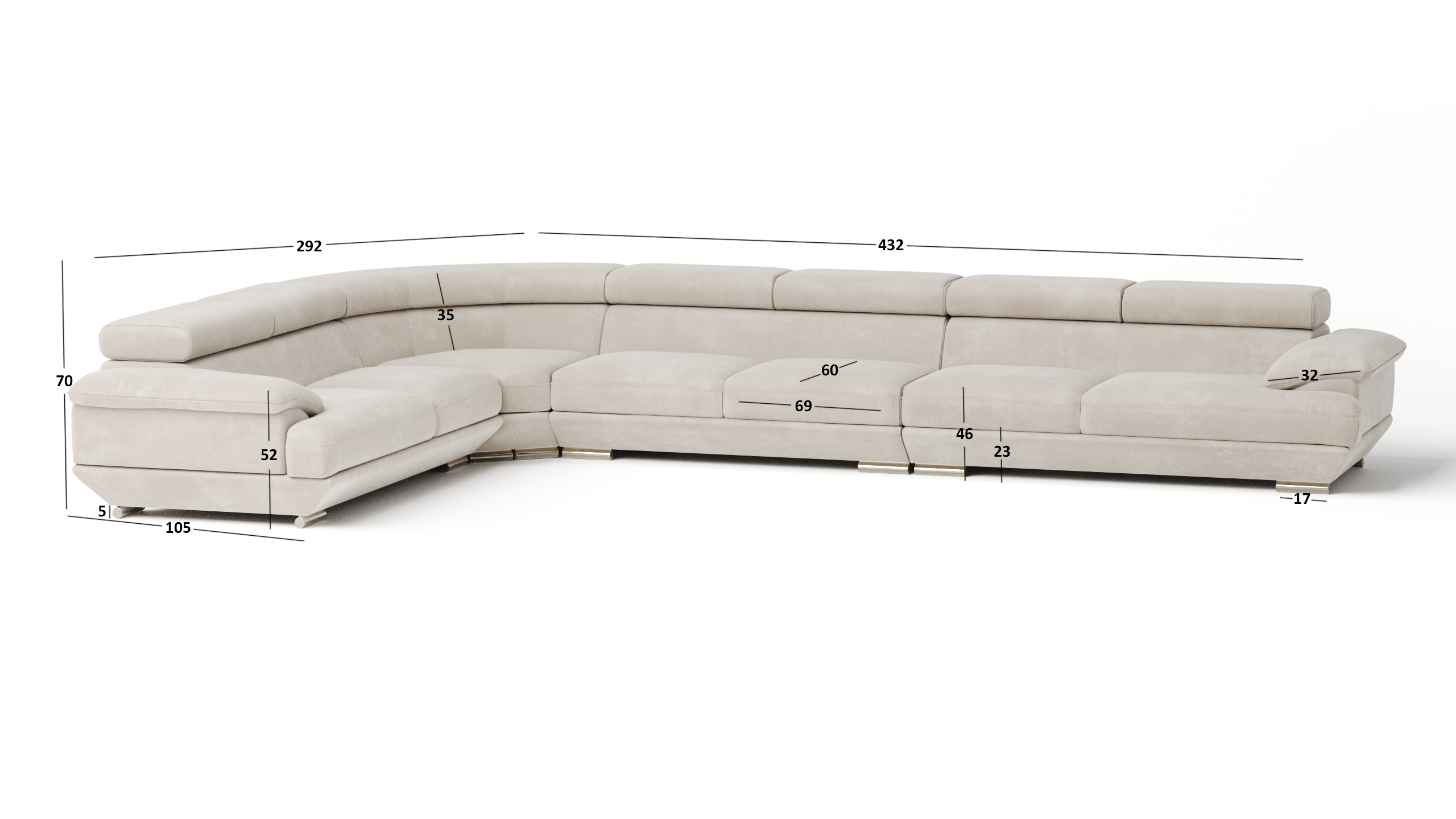 Lexington Fabric Corner Lounge Option C 8 Thumbnail