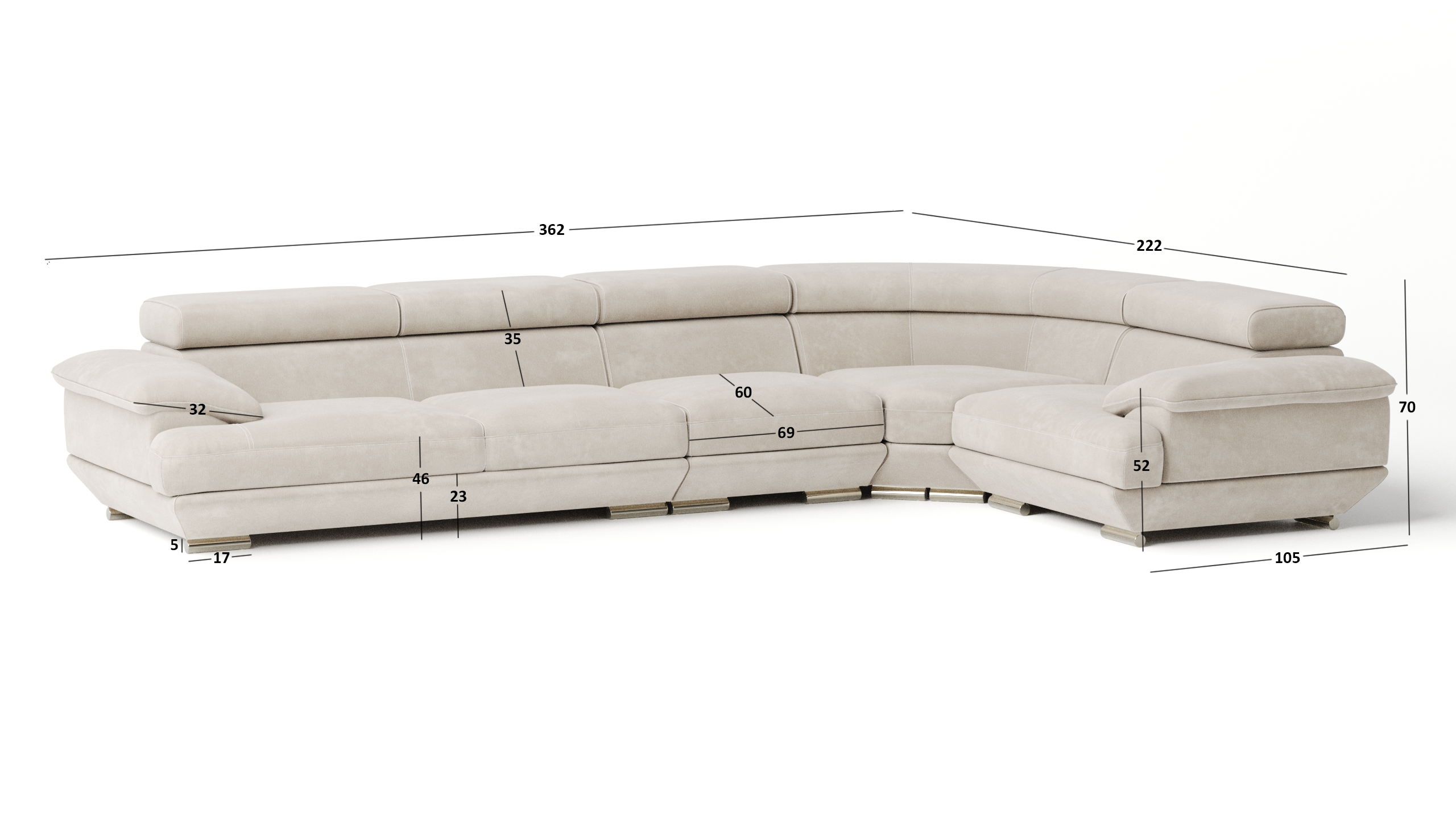 Lexington Fabric Corner Lounge Option F 5 Thumbnail