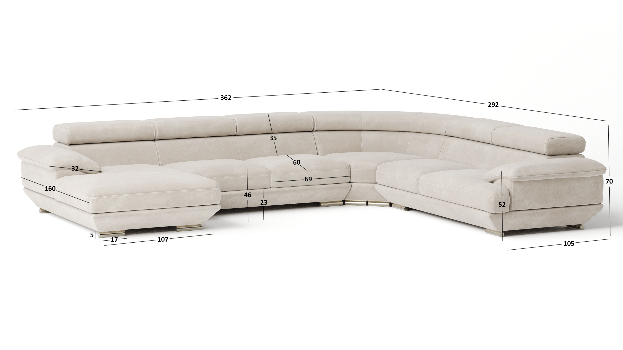 Lexington Fabric Modular Lounge Option A 8 Thumbnail