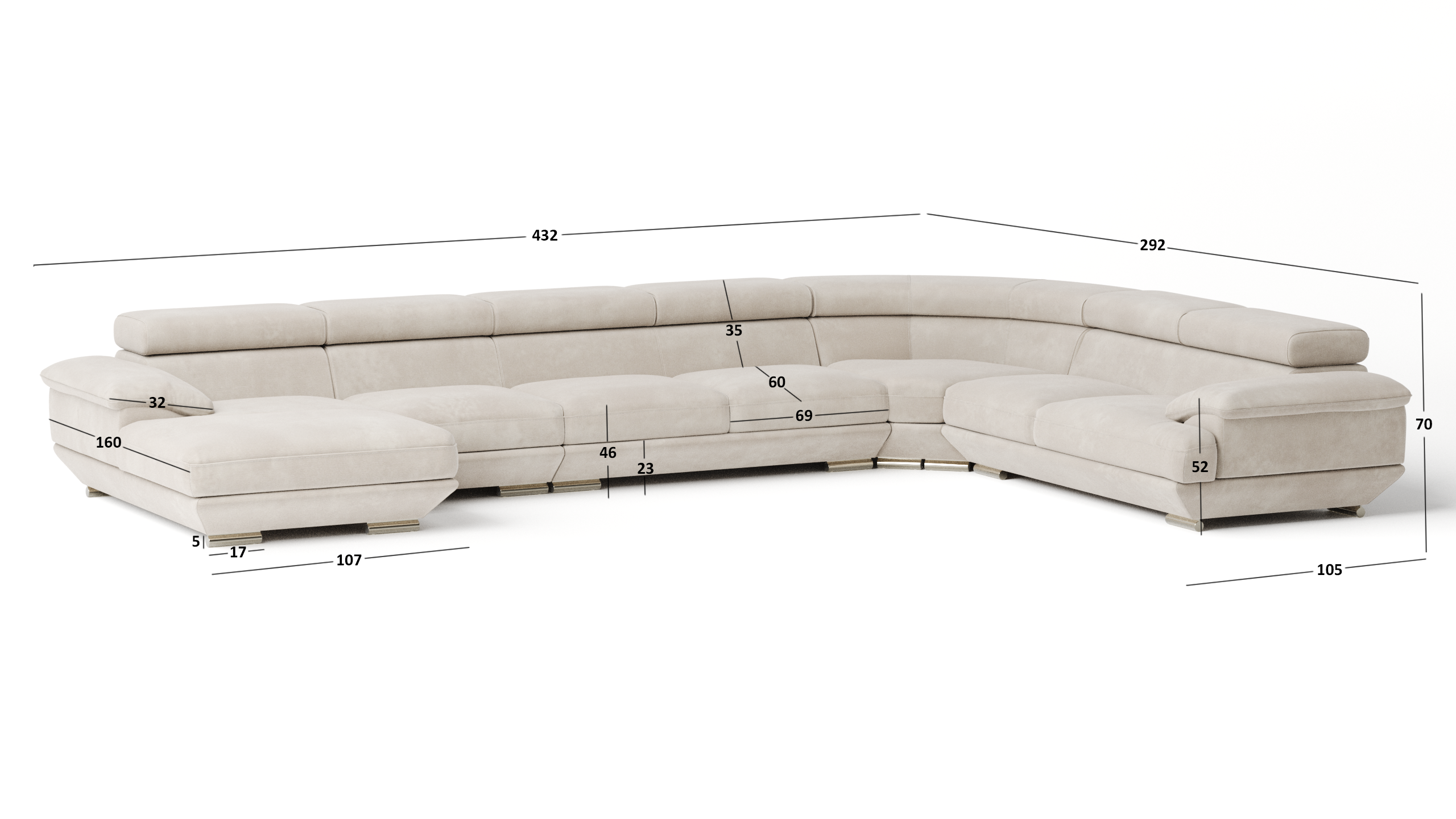 Lexington Fabric Modular Lounge Option B 5 Thumbnail