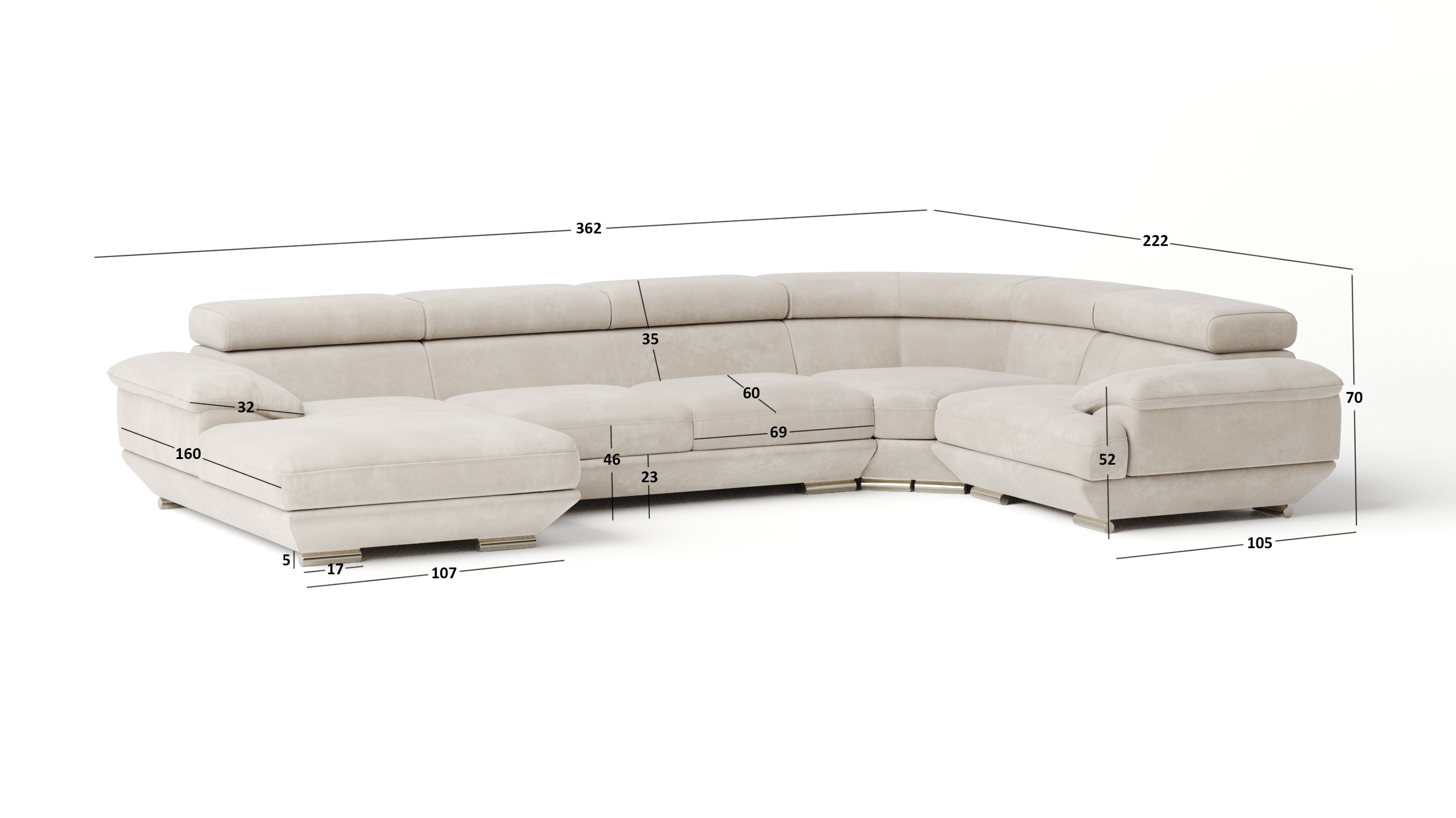 Lexington Fabric Modular Lounge Option C 4 Thumbnail