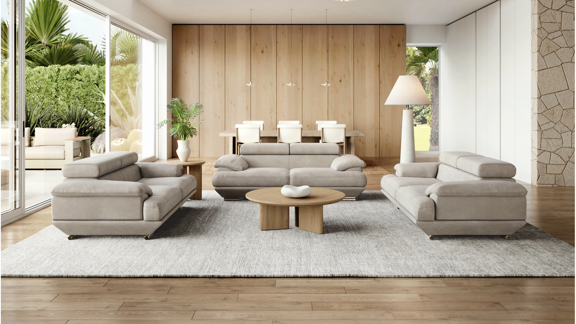 Lexington Fabric Sofa Suite 3 + 2 + 1 6 Thumbnail