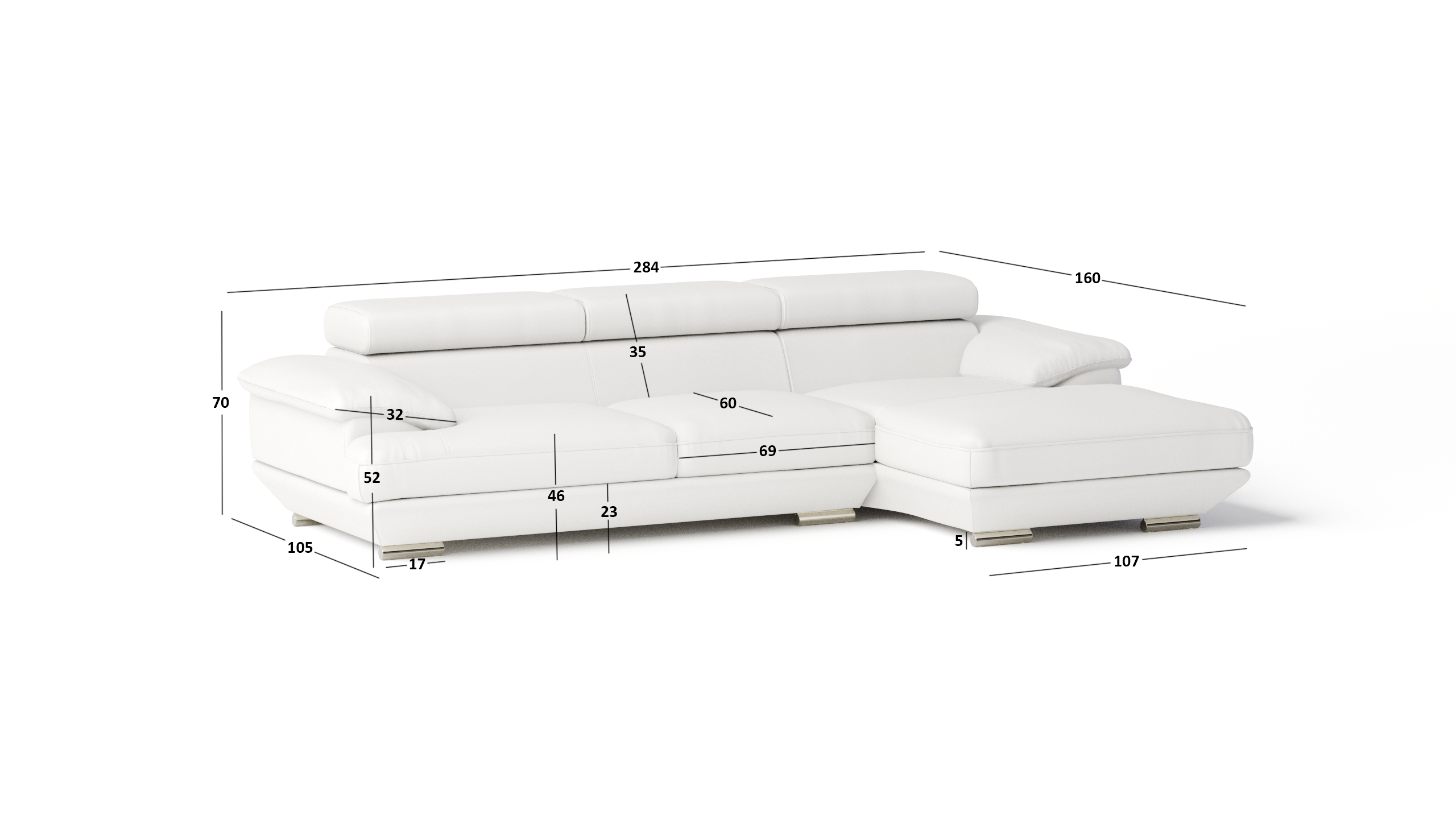 Lexington Leather Chaise Lounge Option A 6 Thumbnail