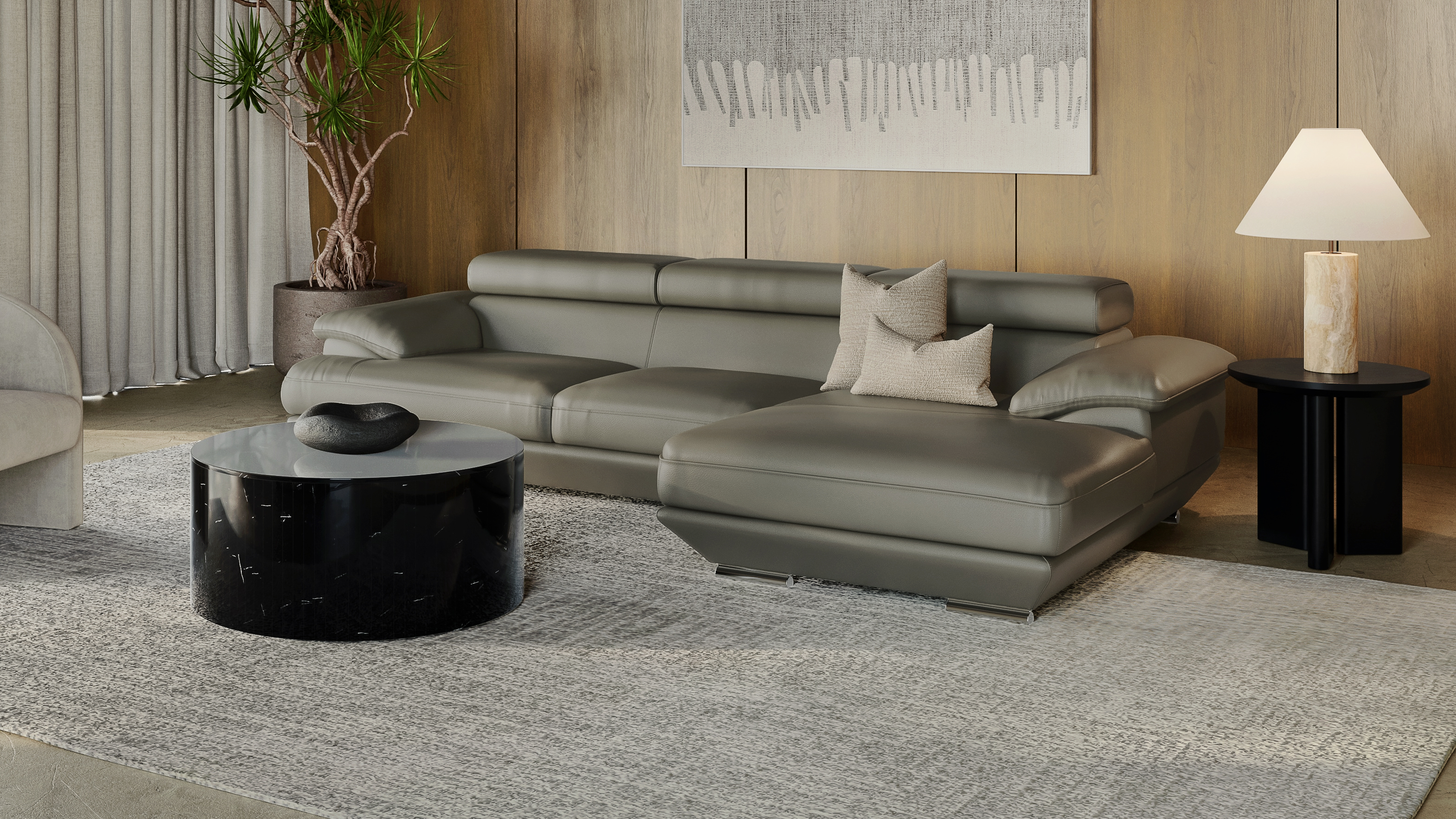 Lexington Leather Chaise Lounge Option A 6 Thumbnail