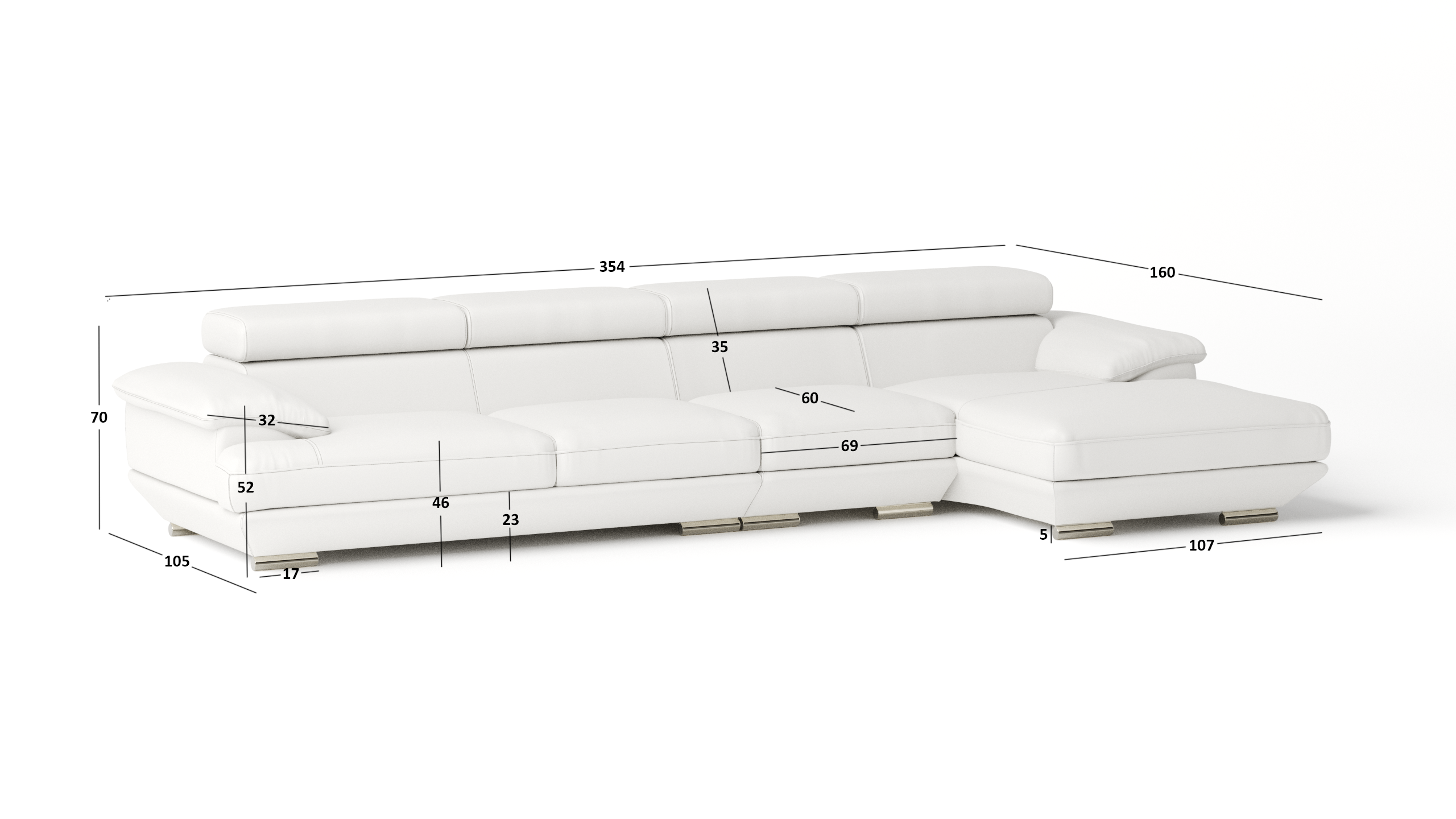 Lexington Leather Chaise Lounge Option B 6 Thumbnail