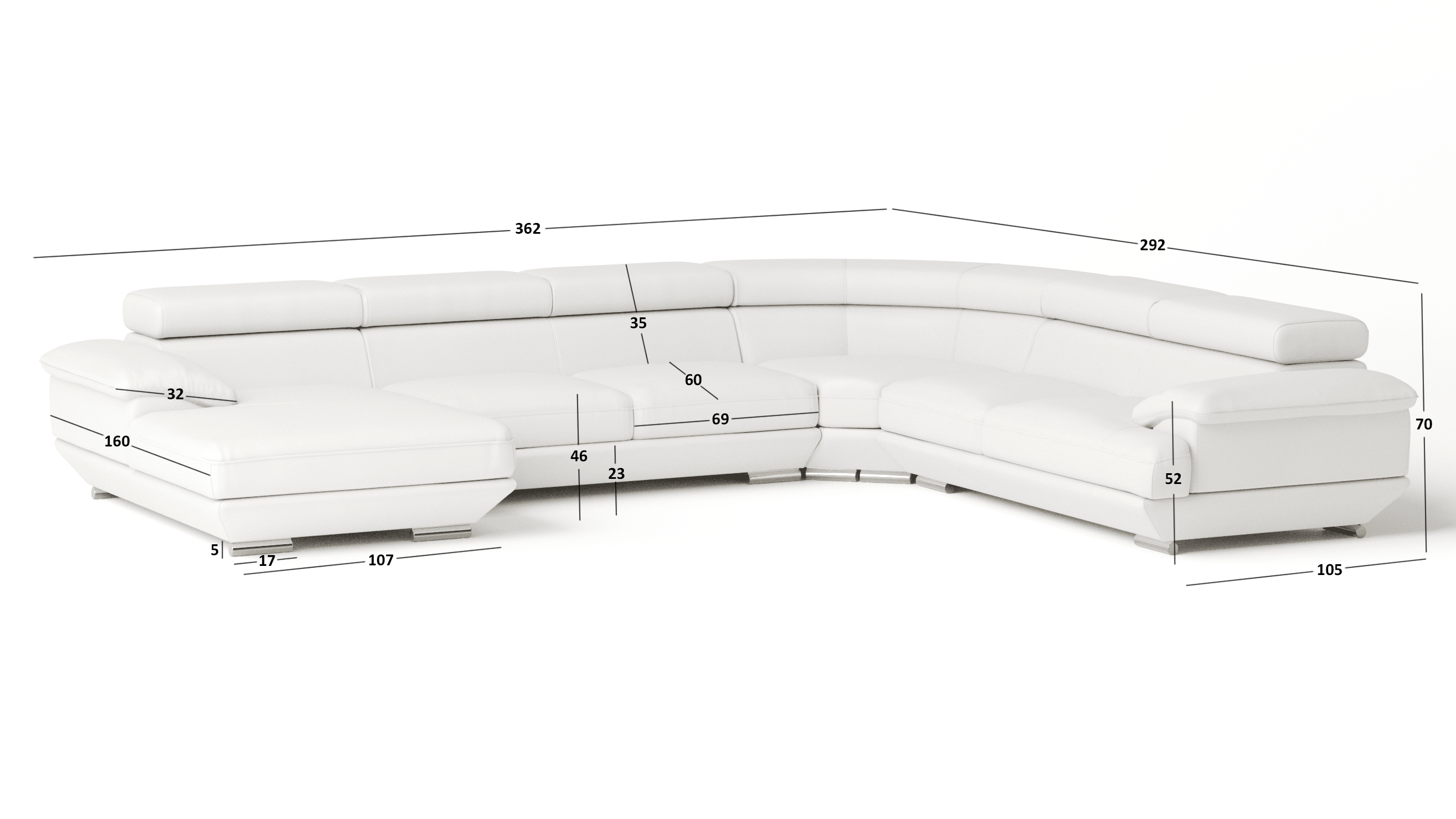 Lexington Leather Modular Lounge Option A 7 Thumbnail