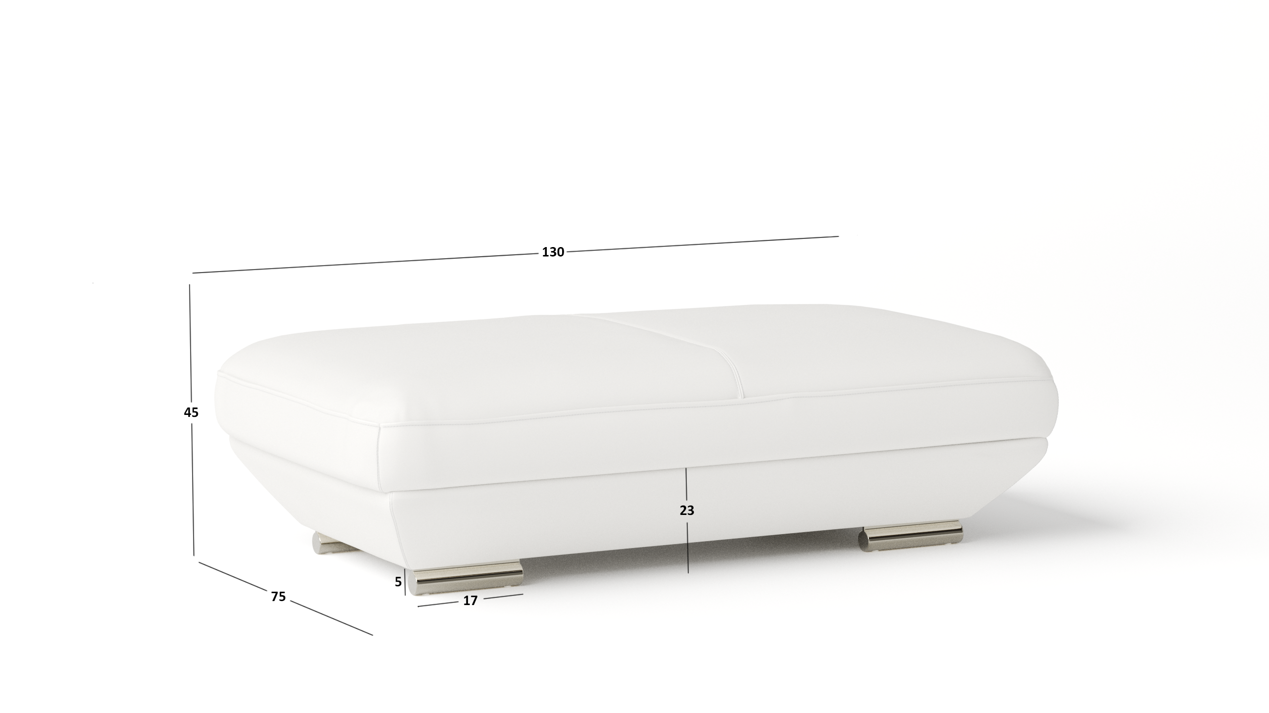 Lexington Leather Ottoman 75x130x45 5 Thumbnail