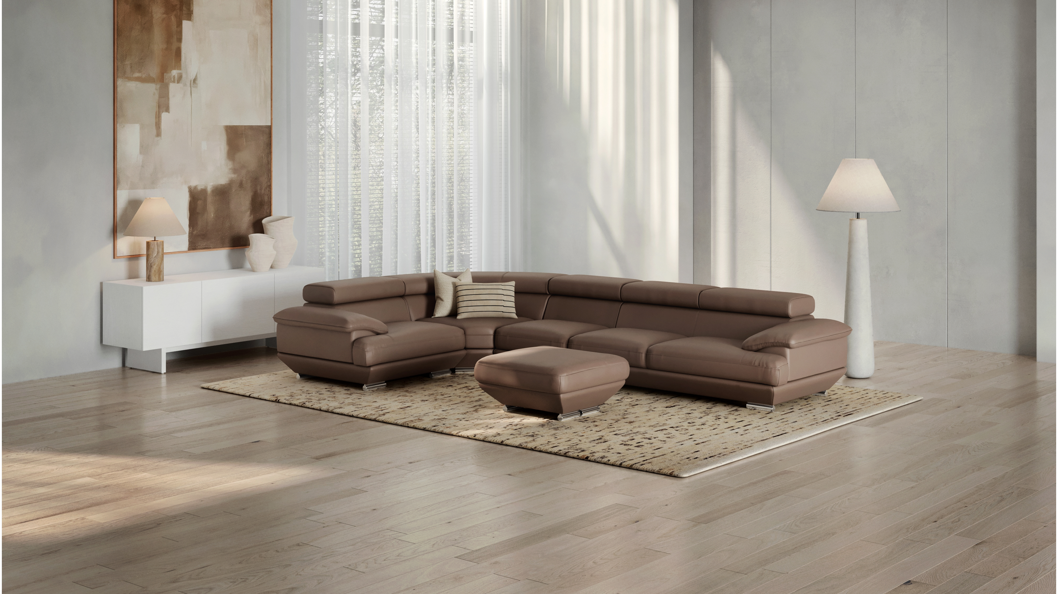 Lexington Leather Ottoman 75x75x45 5 Thumbnail