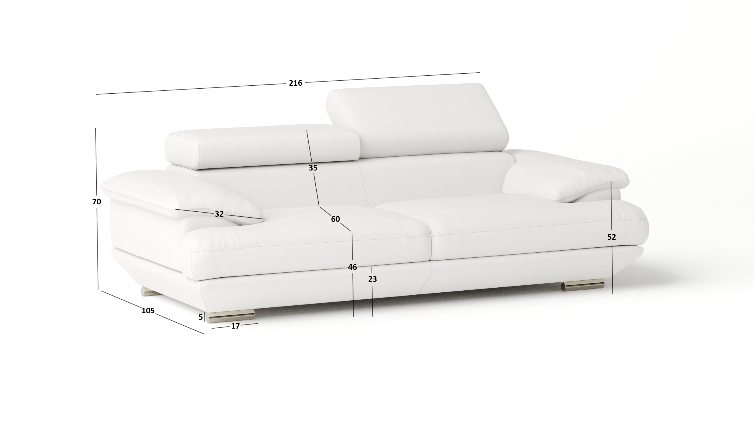 Lexington Leather Three Seat Sofa 6 Thumbnail