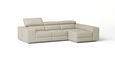 Lorenzo Leather Chaise Lounge Option A