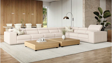 Lorenzo Leather Corner Lounge Option C