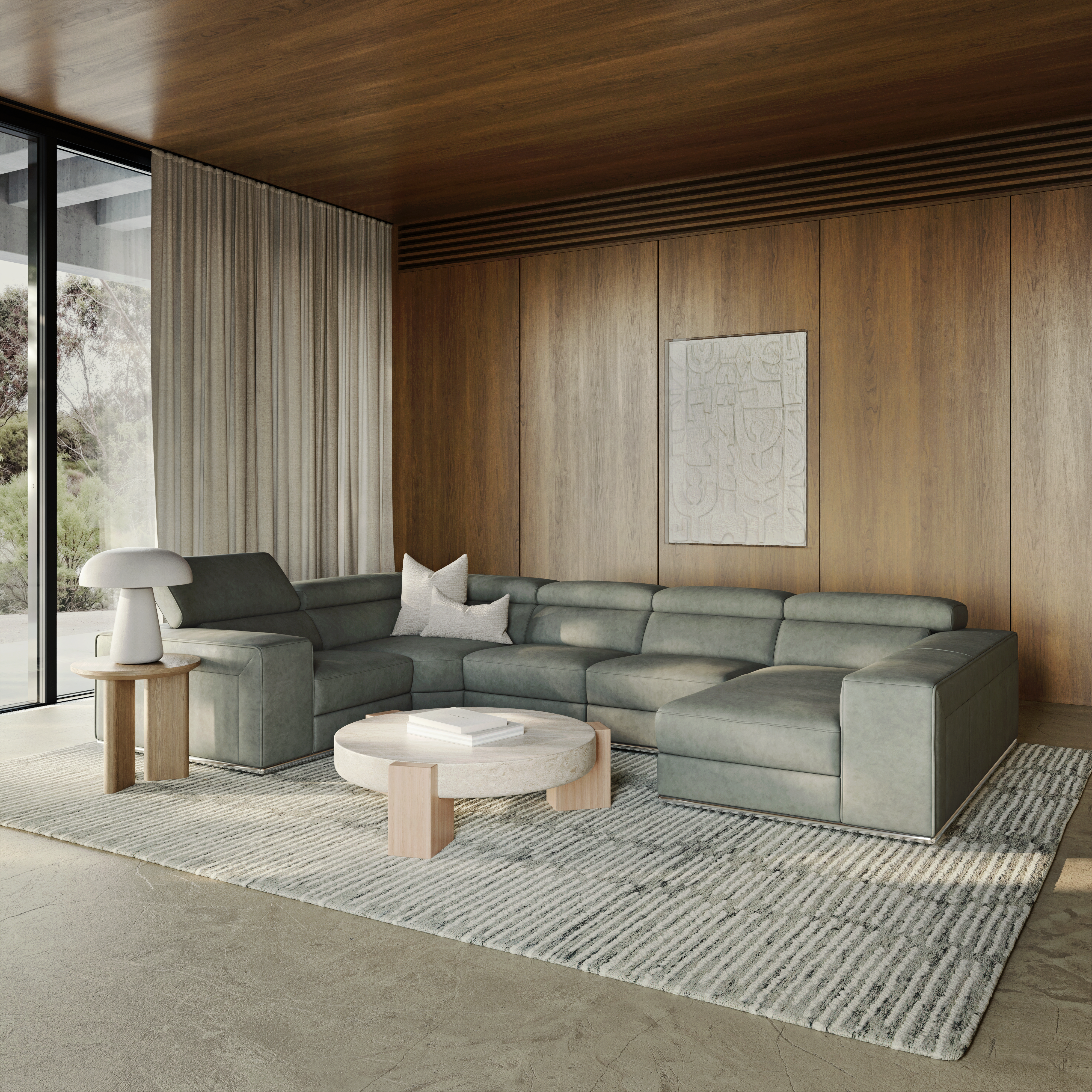 Lorenzo Leather Modular Lounge Option C 4 Thumbnail