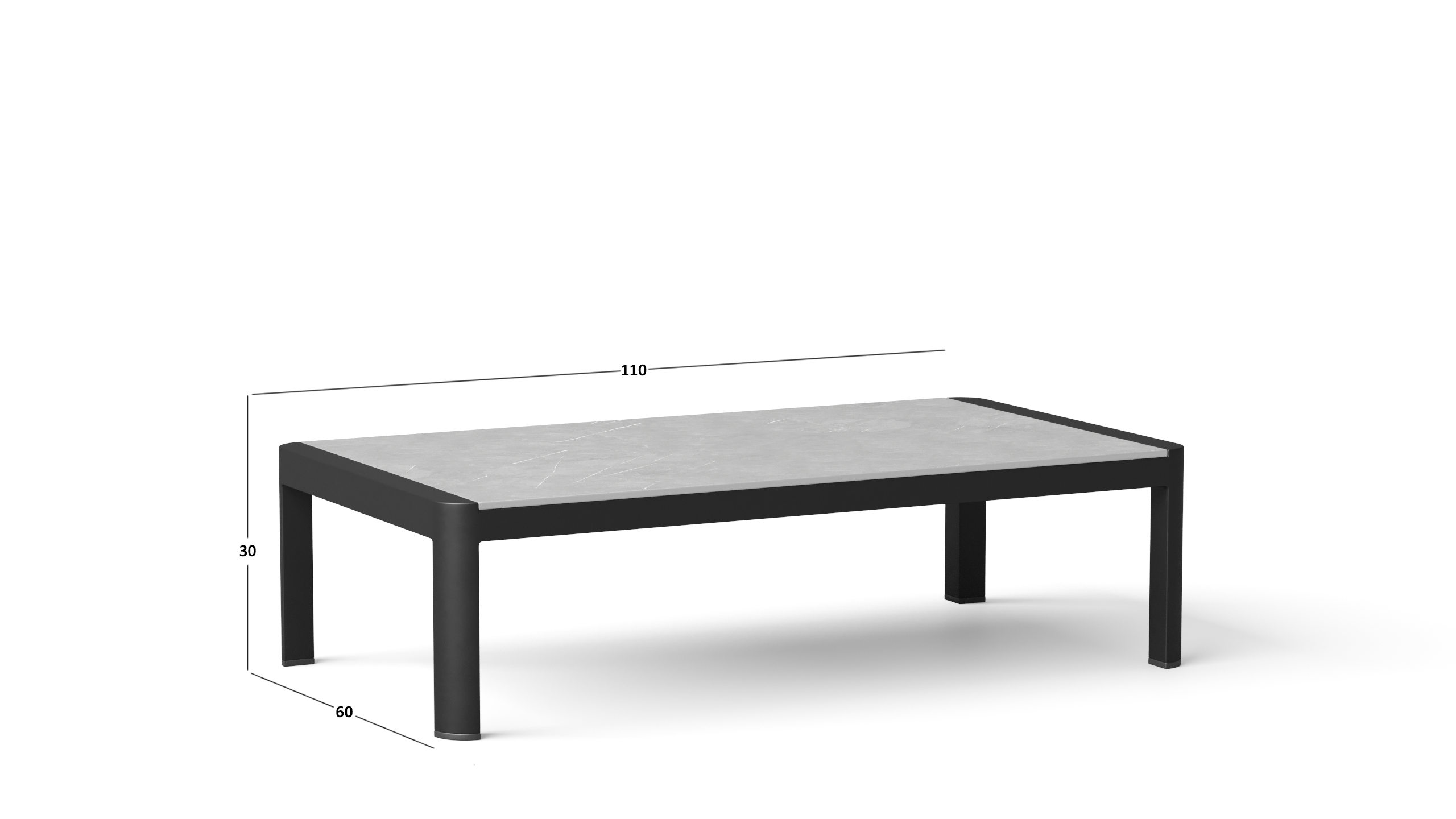 Manly Black Outdoor Coffee Table 5 Thumbnail