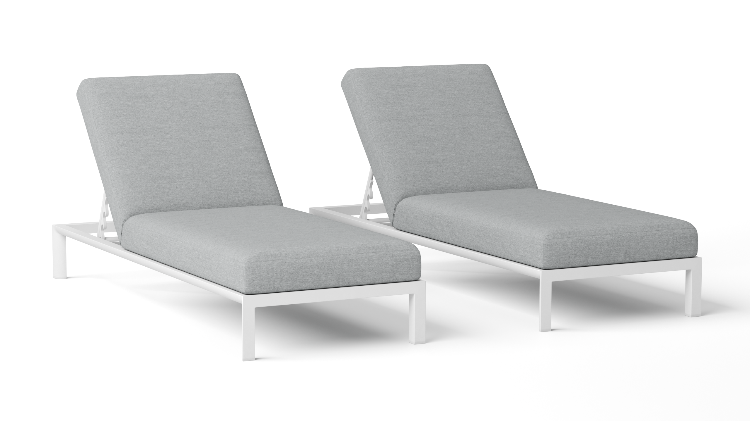 Manly White Outdoor Sunlounge [2x Sunlounge Only] 3 Thumbnail