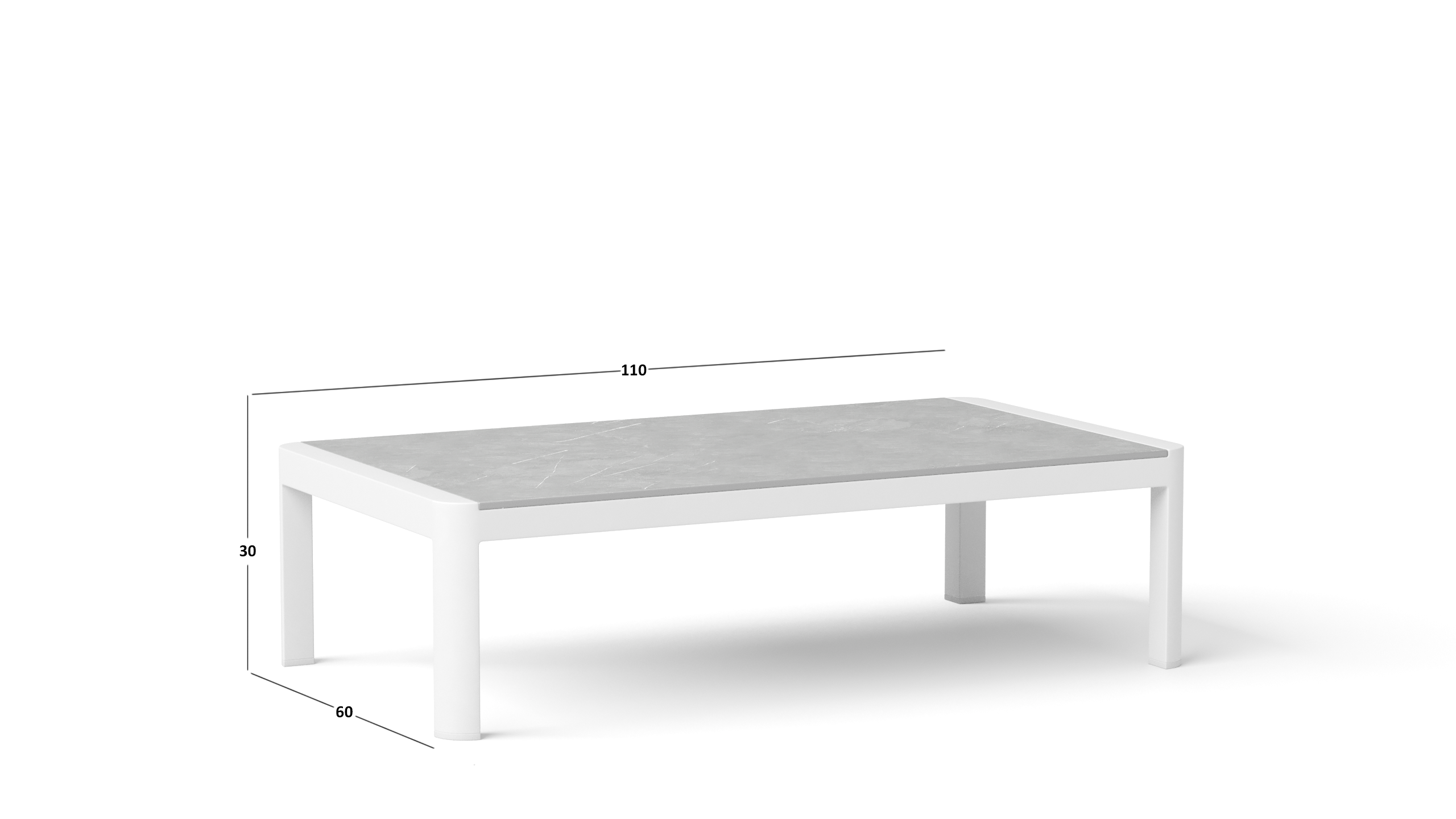 Manly White Outdoor Coffee Table 6 Thumbnail
