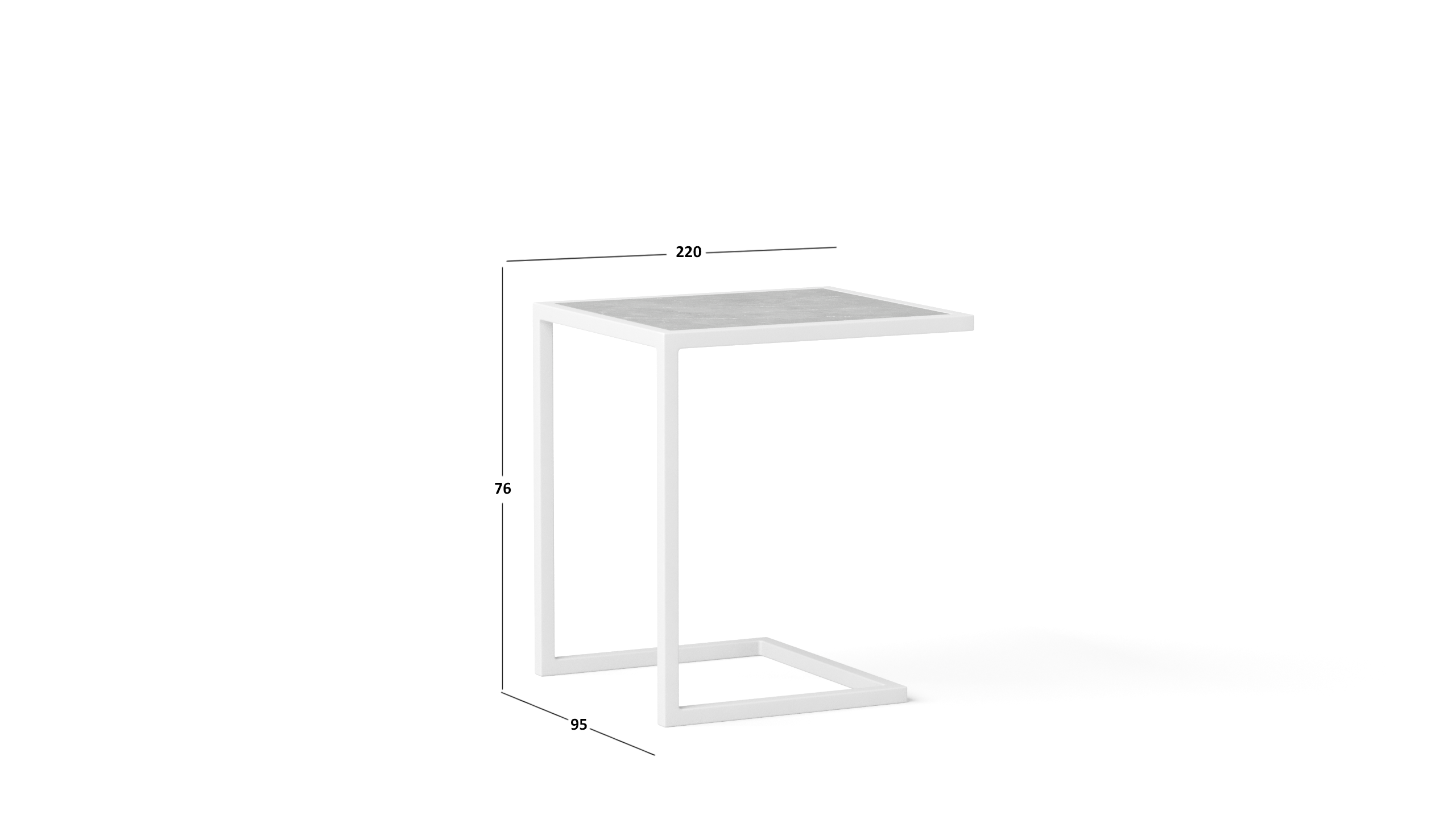 Manly White Outdoor Side Table 2 Thumbnail