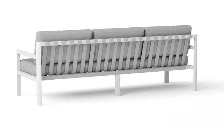 Manly White Outdoor Three Seat Sofa