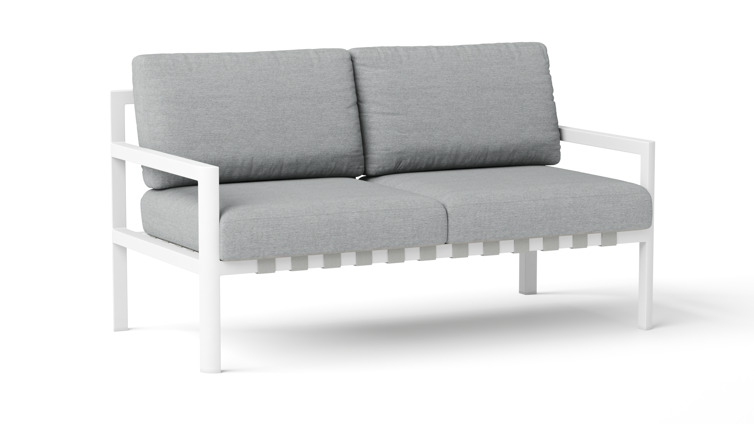 Manly White Outdoor Two Seat Sofa 11 Thumbnail