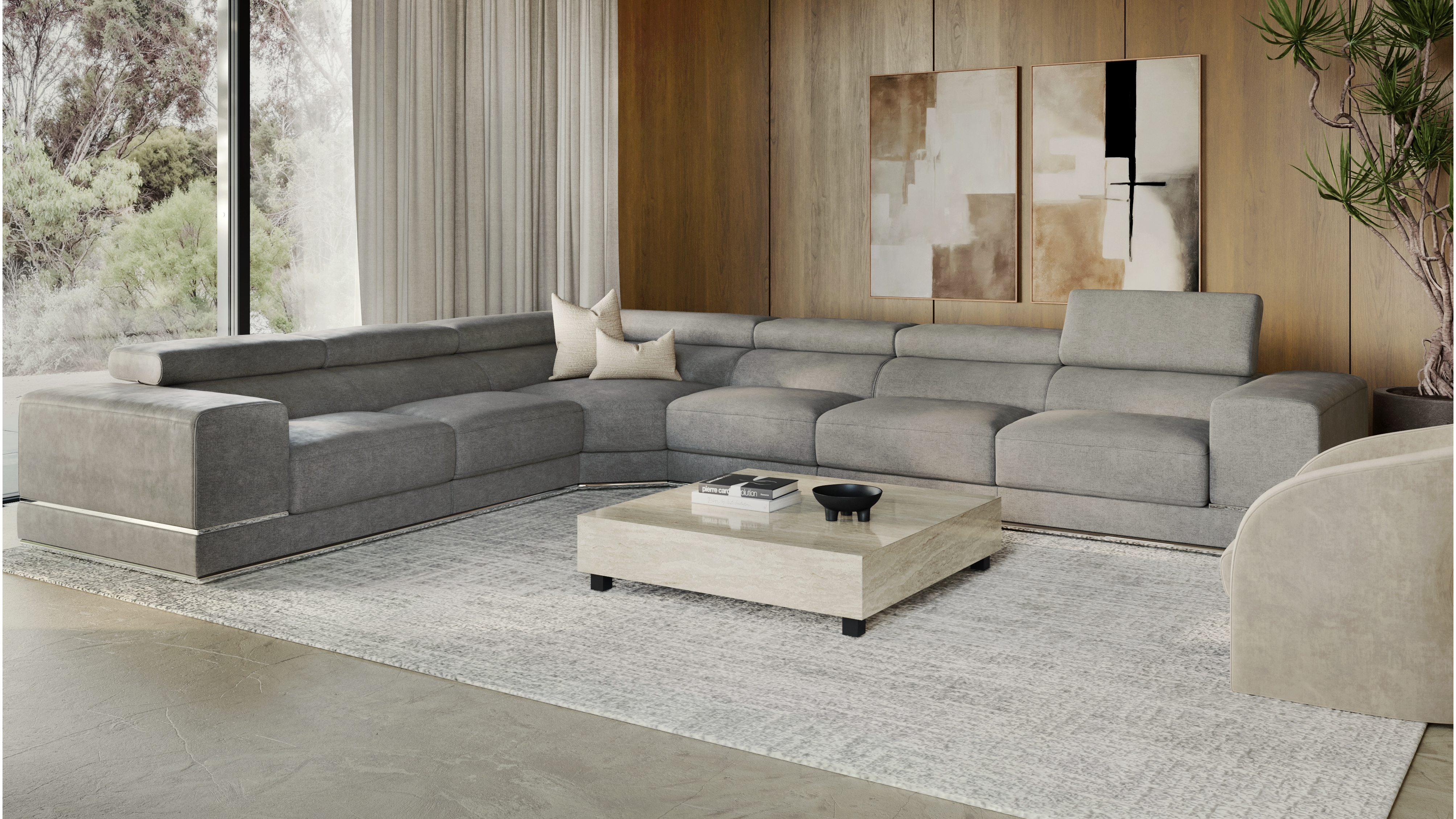 Napoleon Fabric Corner Lounge Option B