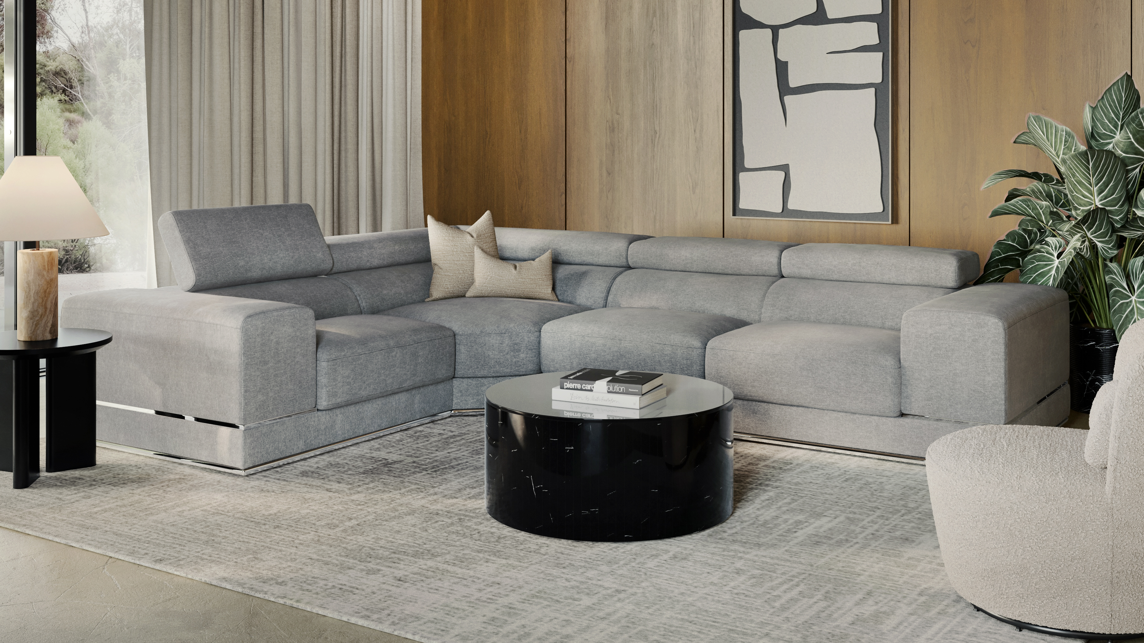 Napoleon Fabric Corner Lounge Option E