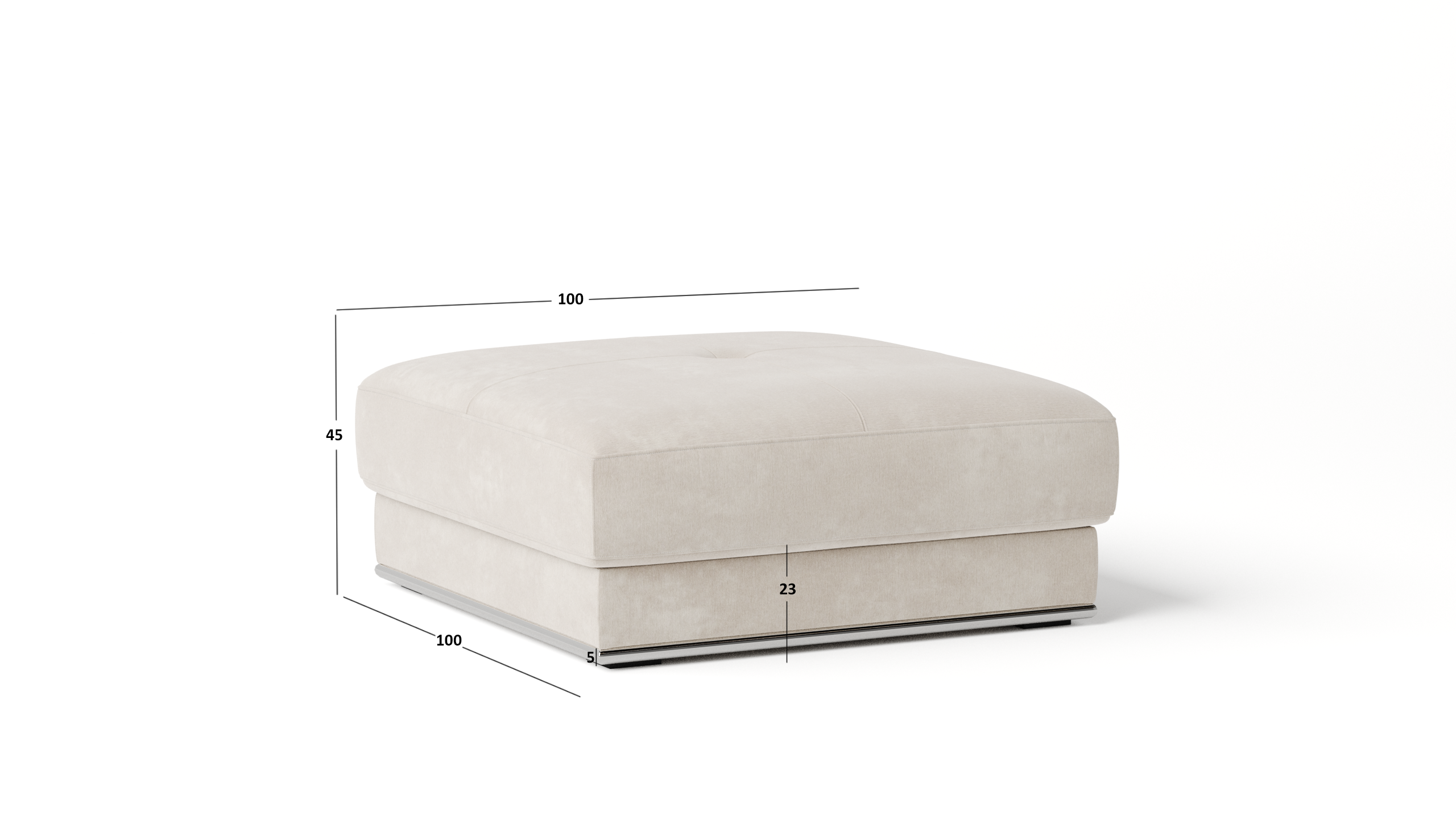 Napoleon Fabric Ottoman 75x75x45 3 Thumbnail