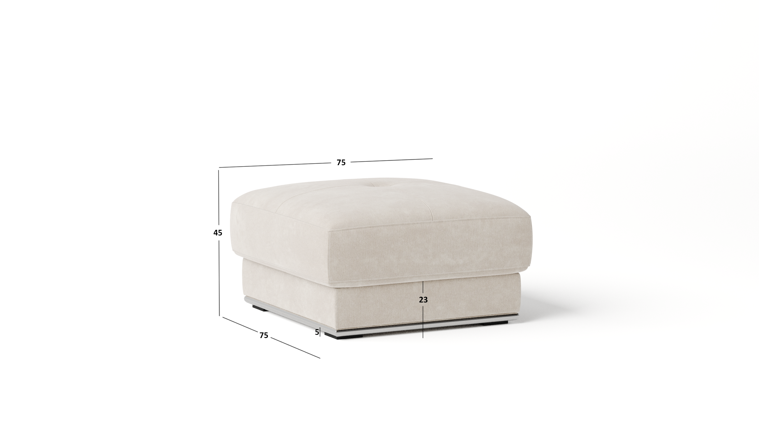 Napoleon Fabric Ottoman 100x100x45 3 Thumbnail