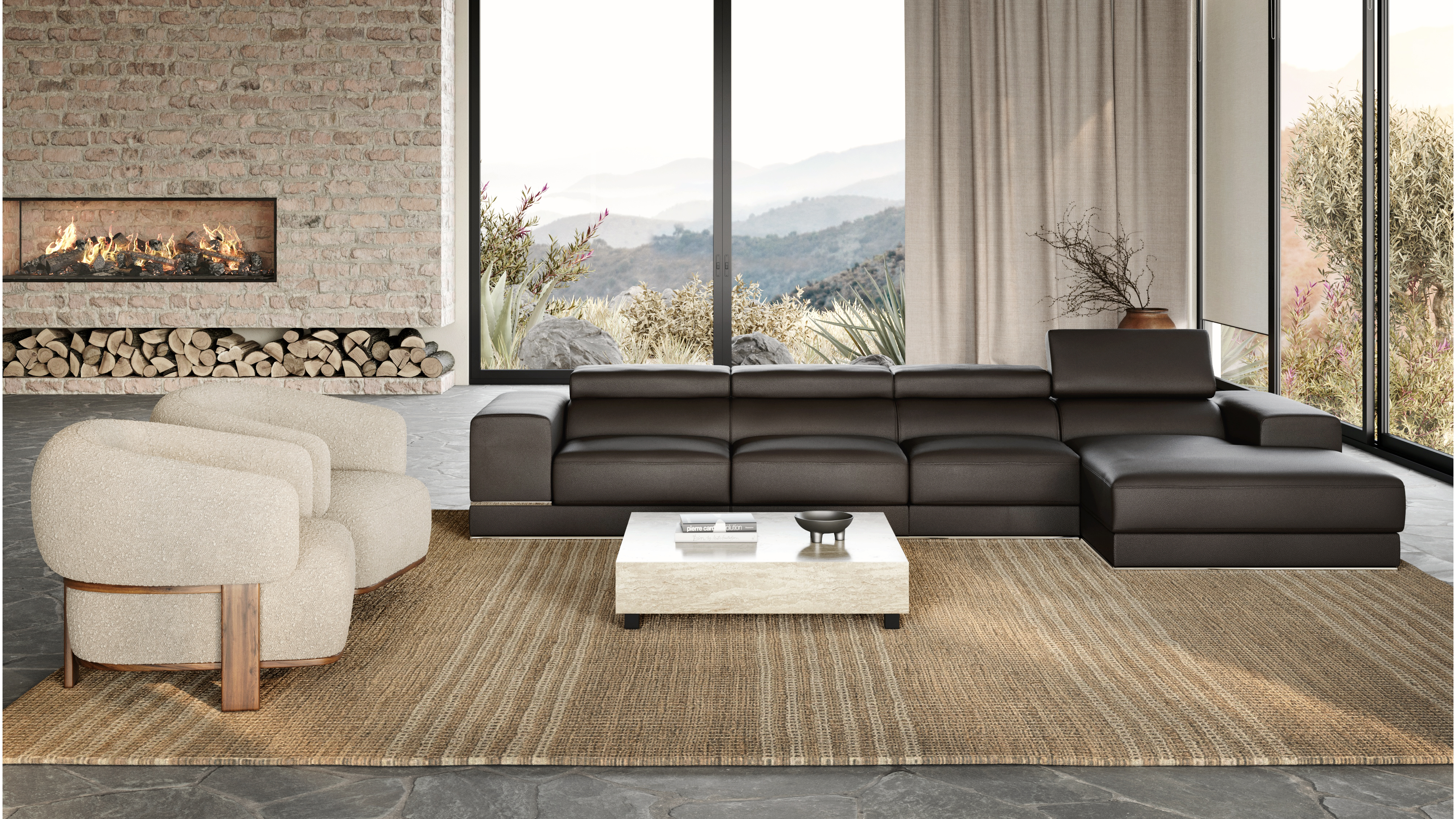 Napoleon Leather Chaise Lounge Option B 4 Thumbnail