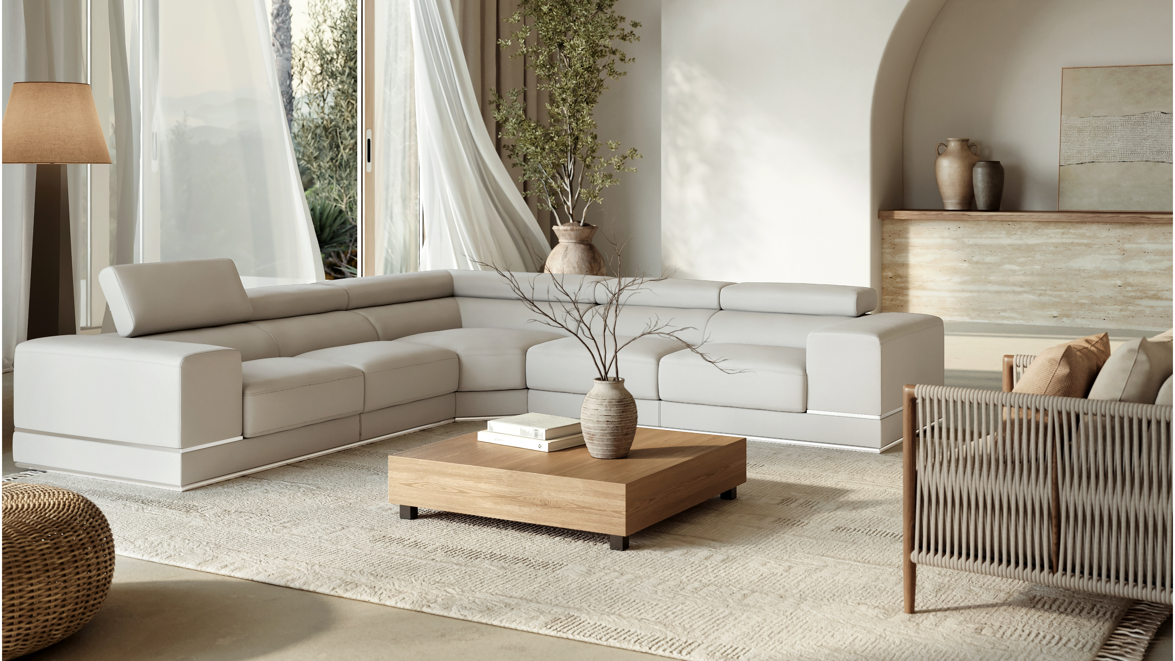 Napoleon Leather Corner Lounge Option A 5 Thumbnail