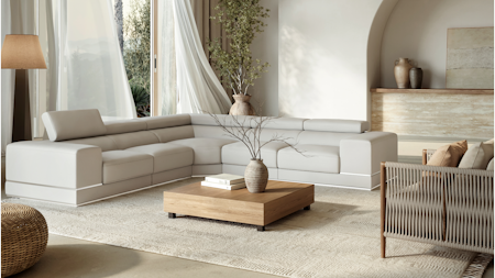 Napoleon Leather Corner Lounge Option A