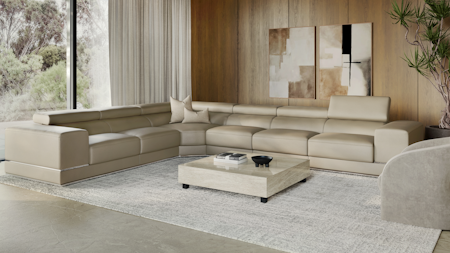 Napoleon Leather Corner Lounge Option B