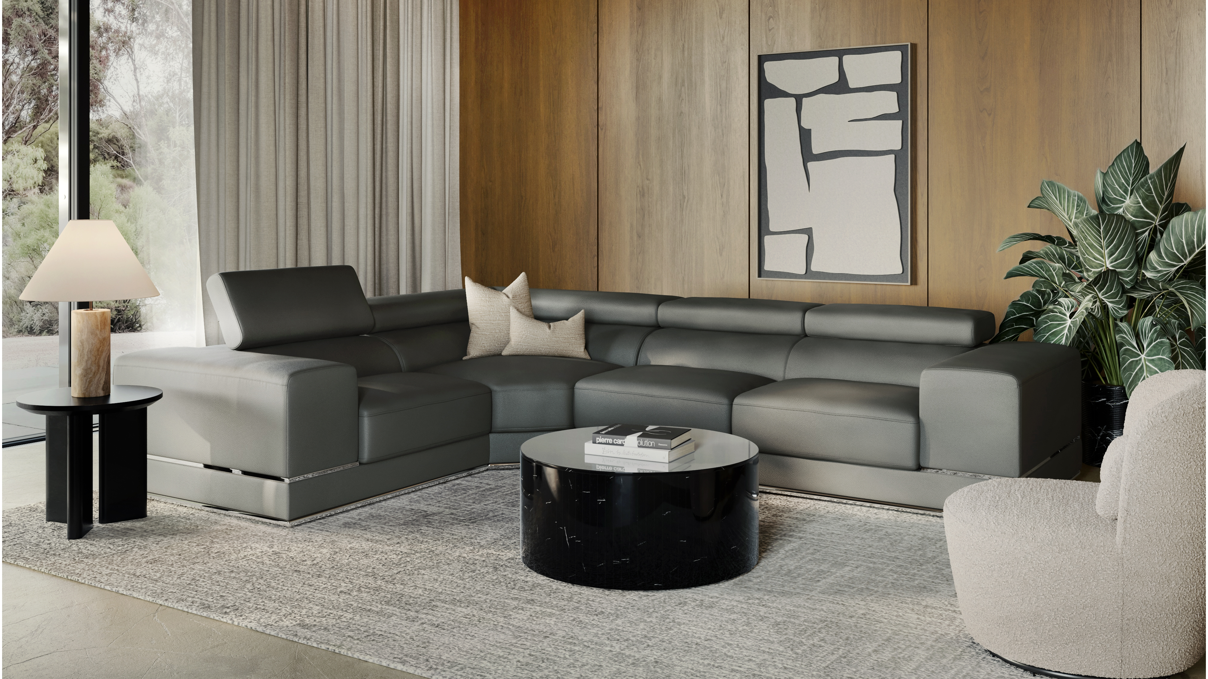 Napoleon Leather Corner Lounge Option E 5 Thumbnail