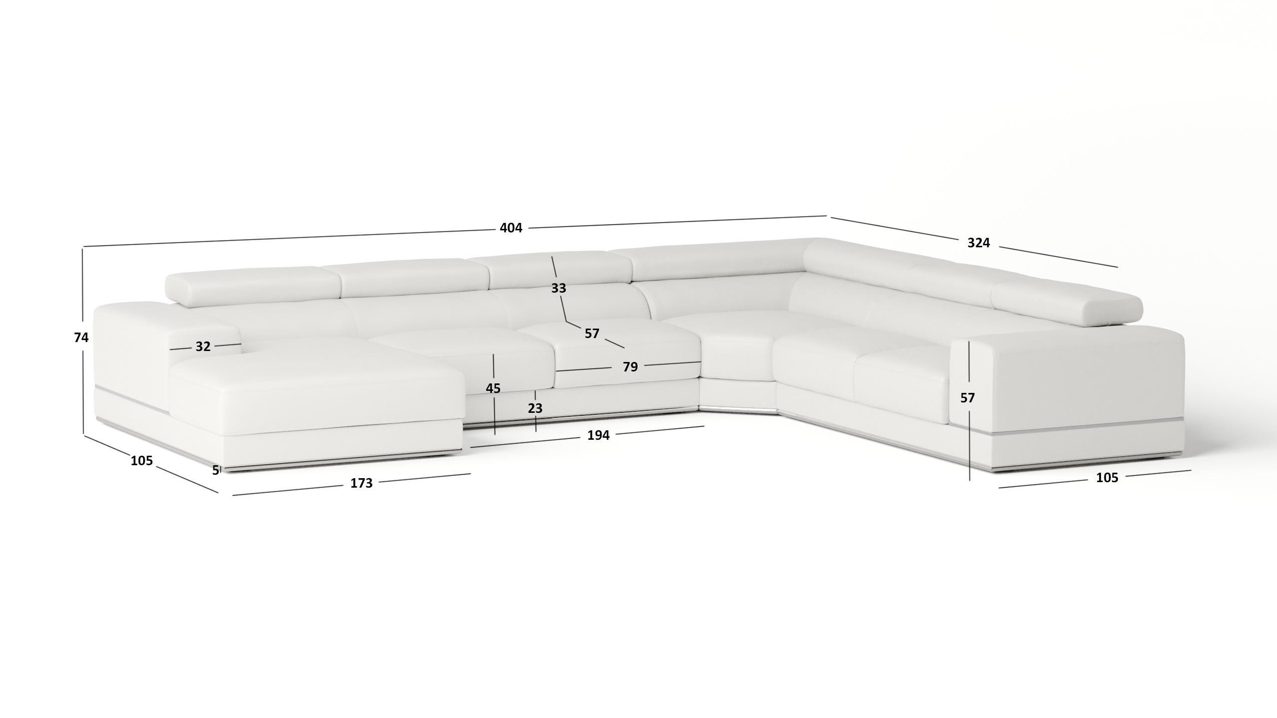 Napoleon Leather Modular Lounge Option A 7 Thumbnail