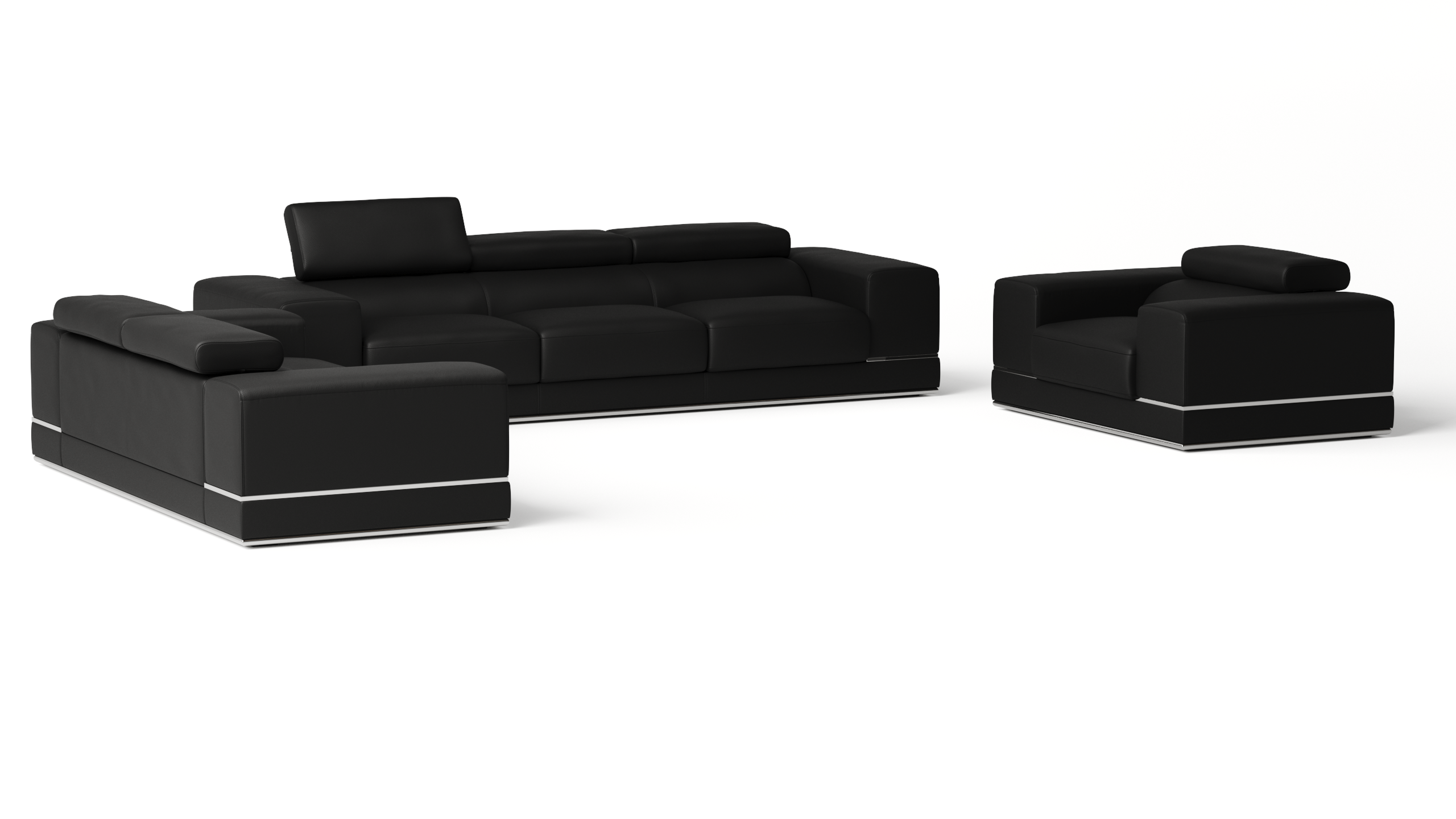 Napoleon Leather Sofa Suite 3 + 2 + 1 5 Thumbnail